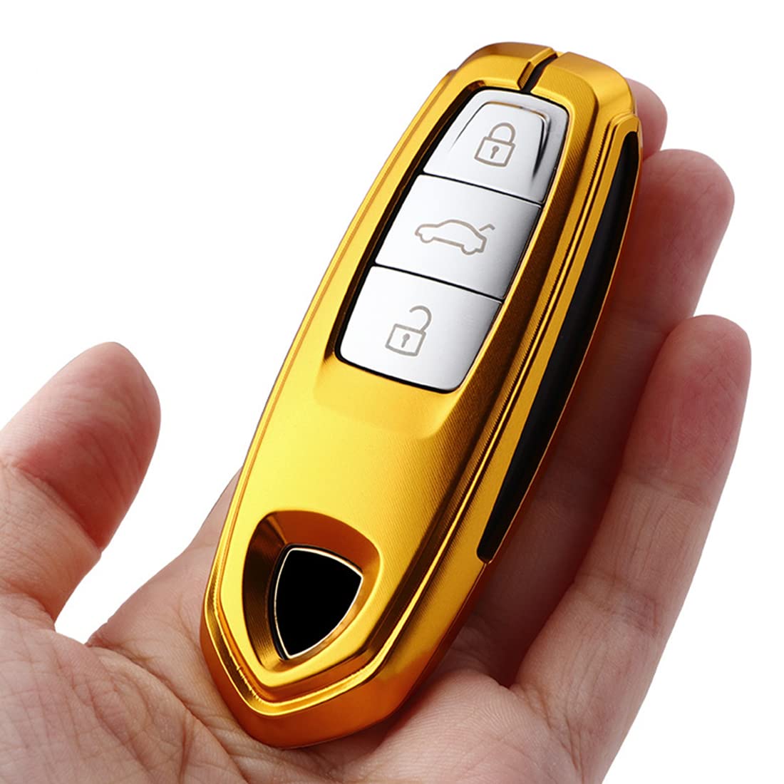 Premium Aluminum Key Fob Case Cover for Lamborghini Urus 2018-2020 - Durable Metal Keychain in Gold Finish | Perfect Car Key Protection & Luxury Accessory for Your Lamborghini SUV