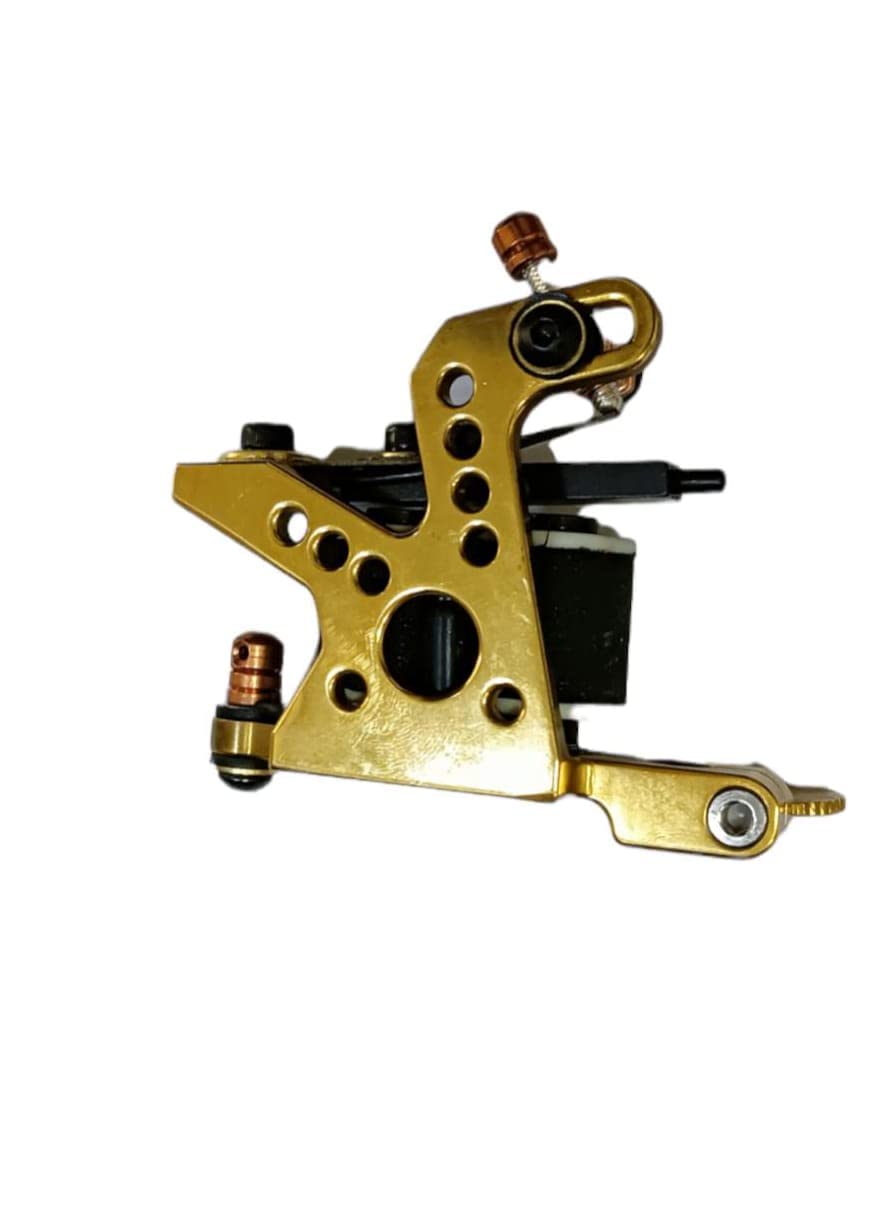 Golden Heavy Duty ITT Coil Tattoo Gun Machine - Dragon Style Professional Tattoo Equipment for Artists & Beginners | Perfect for Sleeve, Tribal & Detailed Tattoo Work