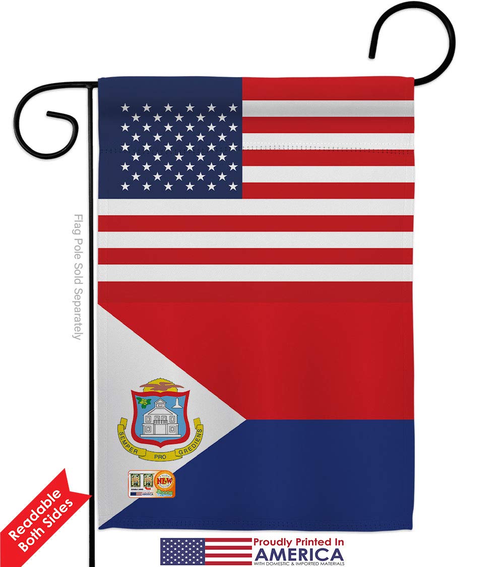 St. Martin Friendship Garden Flag Set - Double-Sided Yard Decor for US Homes