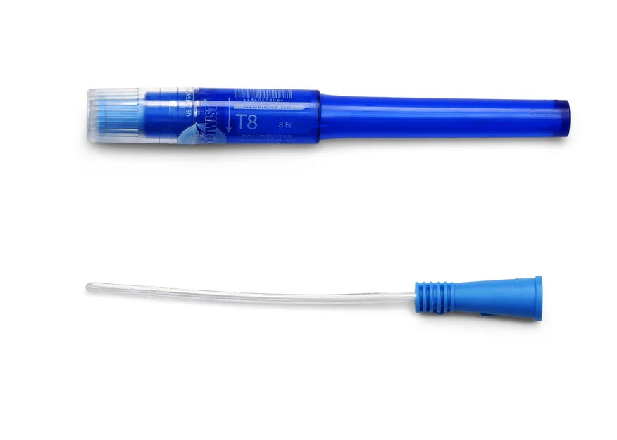 Pre-Lubricated 10Fr Cure Twist Female Catheter - Comfortable & Hygienic Urinary Catheter for Women | Ideal for Home Use, Travel & Medical Care