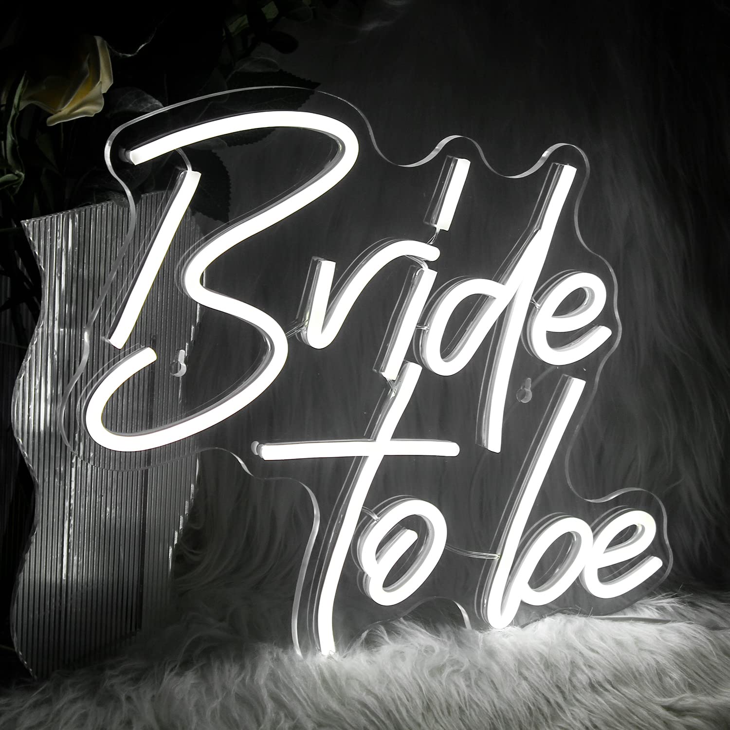 White LED Neon Signs for Wedding - Bride to Be Neon Lights, USB Powered Wall Decor for Bachelorette Party, Engagement & Bridal Shower | Perfect for Home Decor, Wedding Venue & Party Background