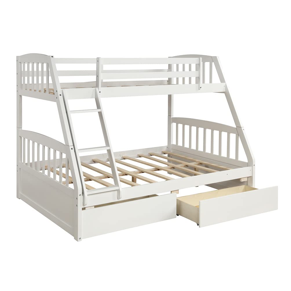 Twin Over Twin Bunk Beds for Kids with Storage Drawers & Safety Rail - Perfect for Small Bedrooms