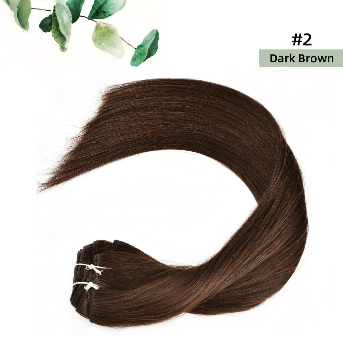 7pcs 20 Inch Clip in Hair Extensions - 100% Remy Human Hair, 120g Straight Natural Hair Extensions for Women (#2 Dark Brown) - Perfect for Volume Boost, Length Extension & Daily Styling