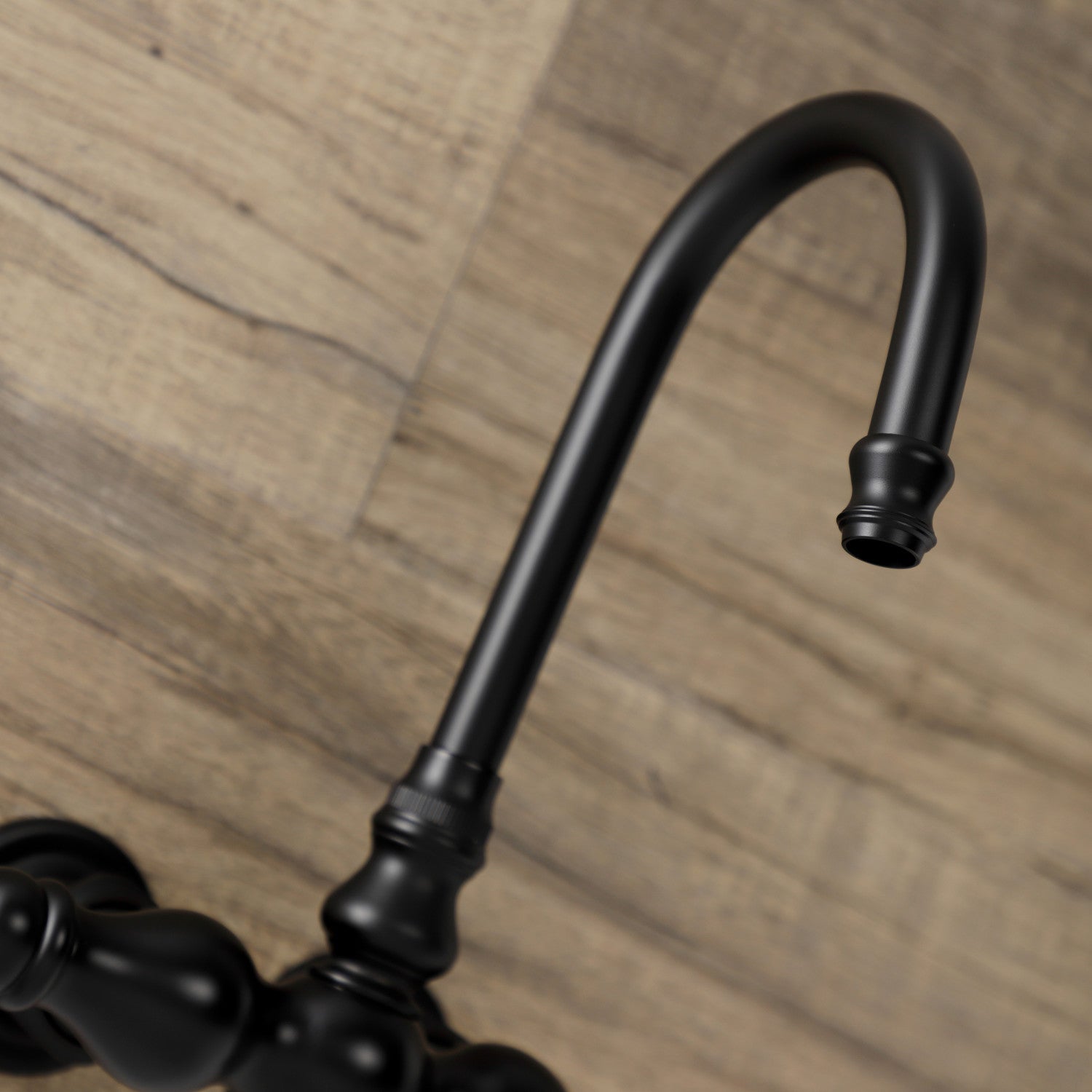 Vintage Matte Black Clawfoot Tub Faucet - Two Handle Wall Mount Bathroom Fixture for Antique & Modern Bathrooms | Perfect for Classic Clawfoot Tubs and Freestanding Bathtubs