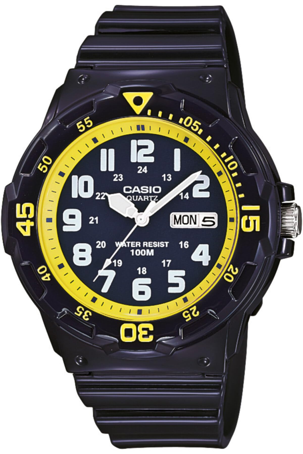 Casio MRW-200HC-2BVDF Men's Dive Watch with Blue Resin Strap - Waterproof, Durable & Stylish for Swimming, Diving & Outdoor Adventures