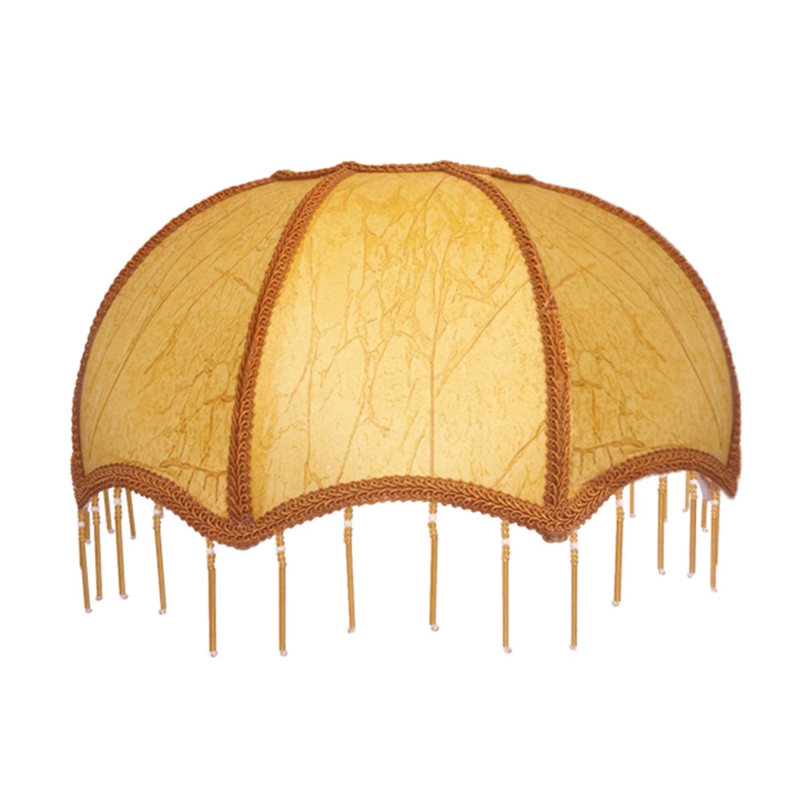 WJPshop Umbrella-Shaped Lampshade - 40Cm Mud Yellow Fabric Shade for E27 Bulbs | Perfect for Bedside, Floor & Table Lamps in Living Room & Bedroom Decor