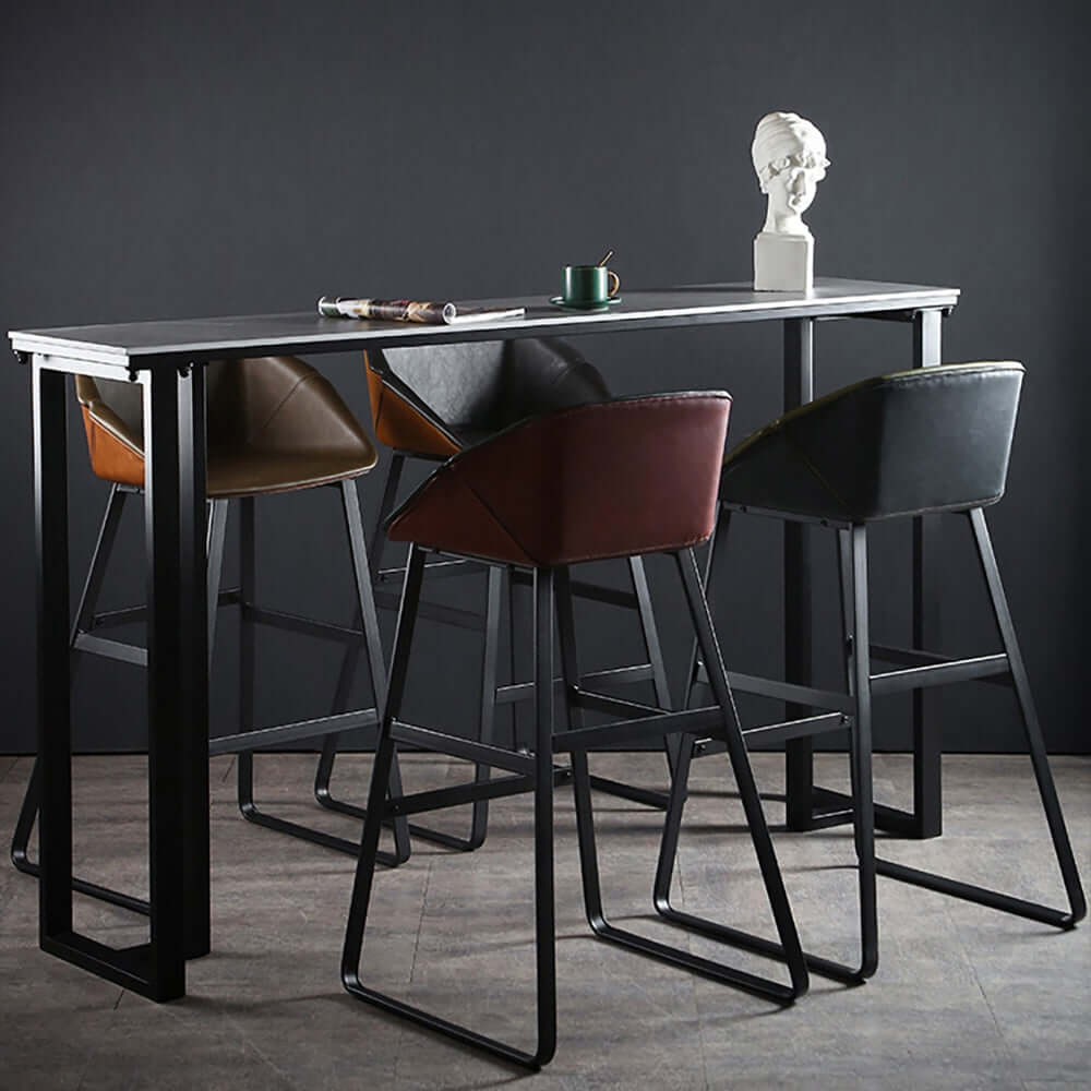 Modern Faux Leather Bar Stool - 30