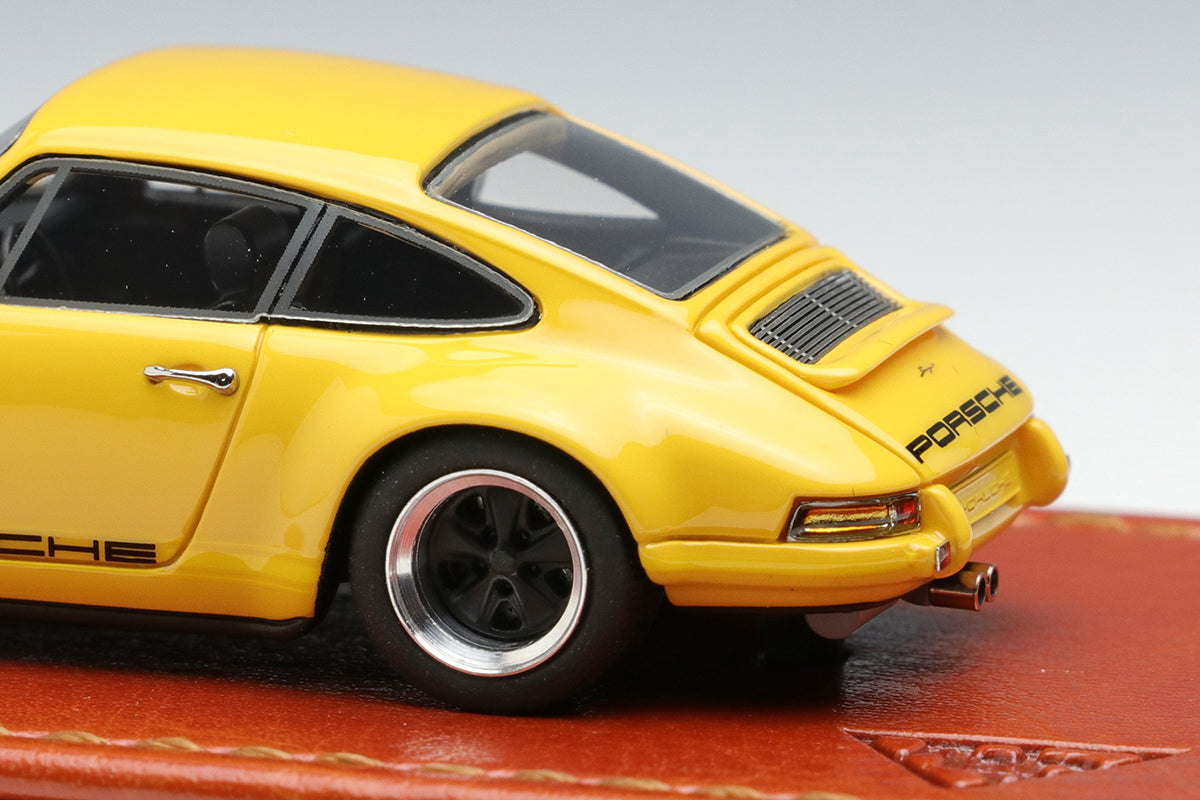 1:64 Scale Porsche Singer 911 (964) Coupe Diecast Model Car - Yellow | Collectible Miniature Vehicle for Display, Racing Enthusiasts & Car Model Collections