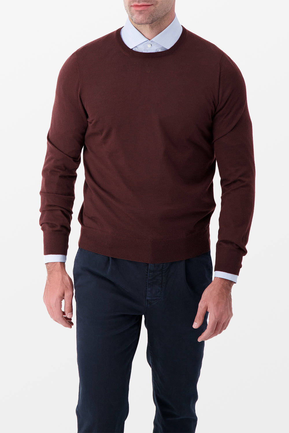 Luxury Brown Cashmere Sweater for Men - Soft & Warm Italian Wool Pullover - Perfect for Winter Fashion & Casual Office Wear