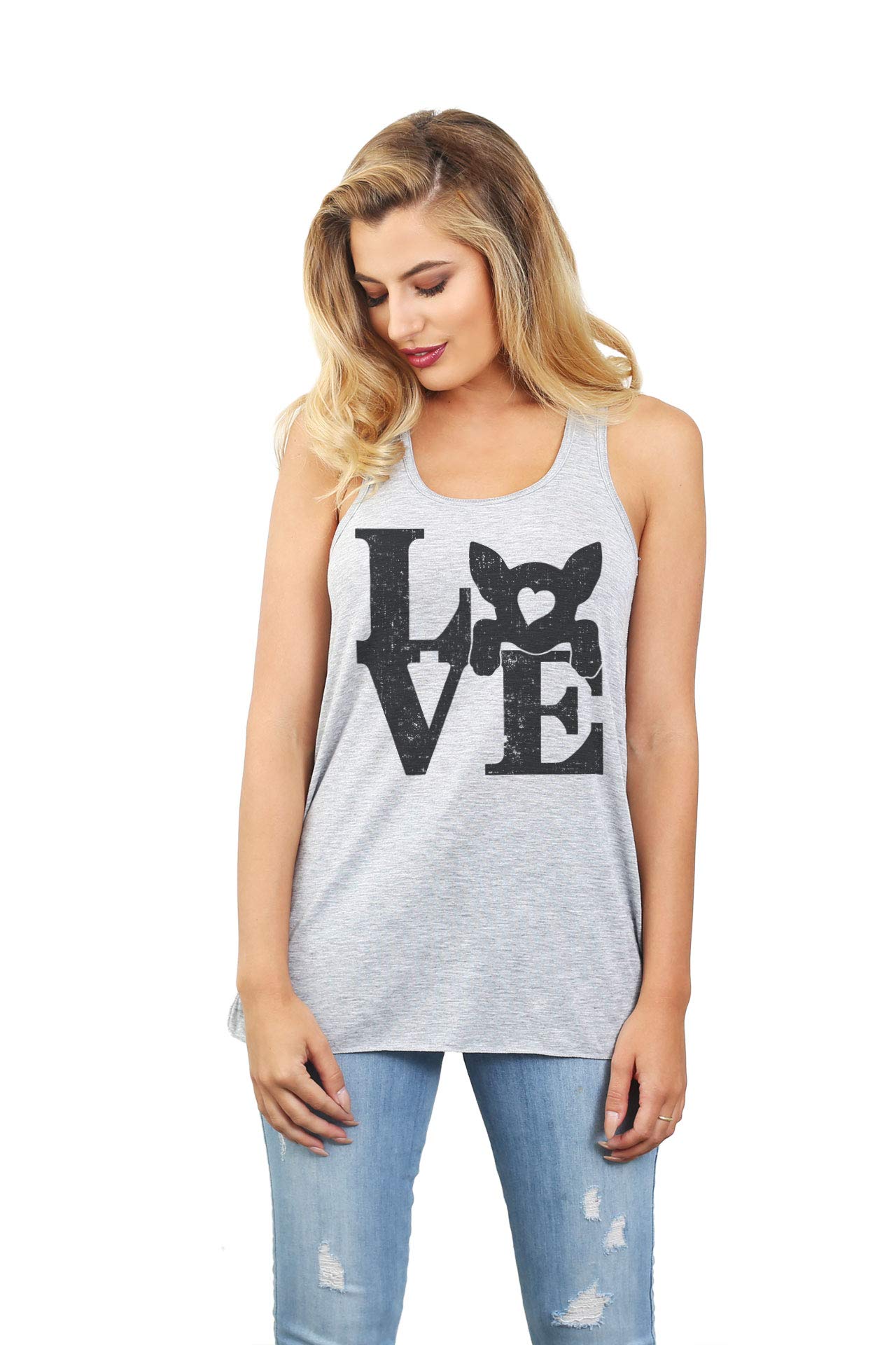 Chihuahua Lover Women's Sleeveless Racerback Tank Top - Cute Dog Print Summer Casual Wear for Outdoors, Beach & Dog Walks