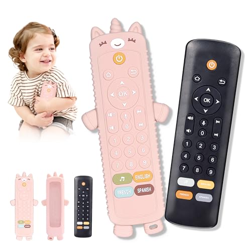 Pink Unicorn Silicone Case + Black Remote Controls