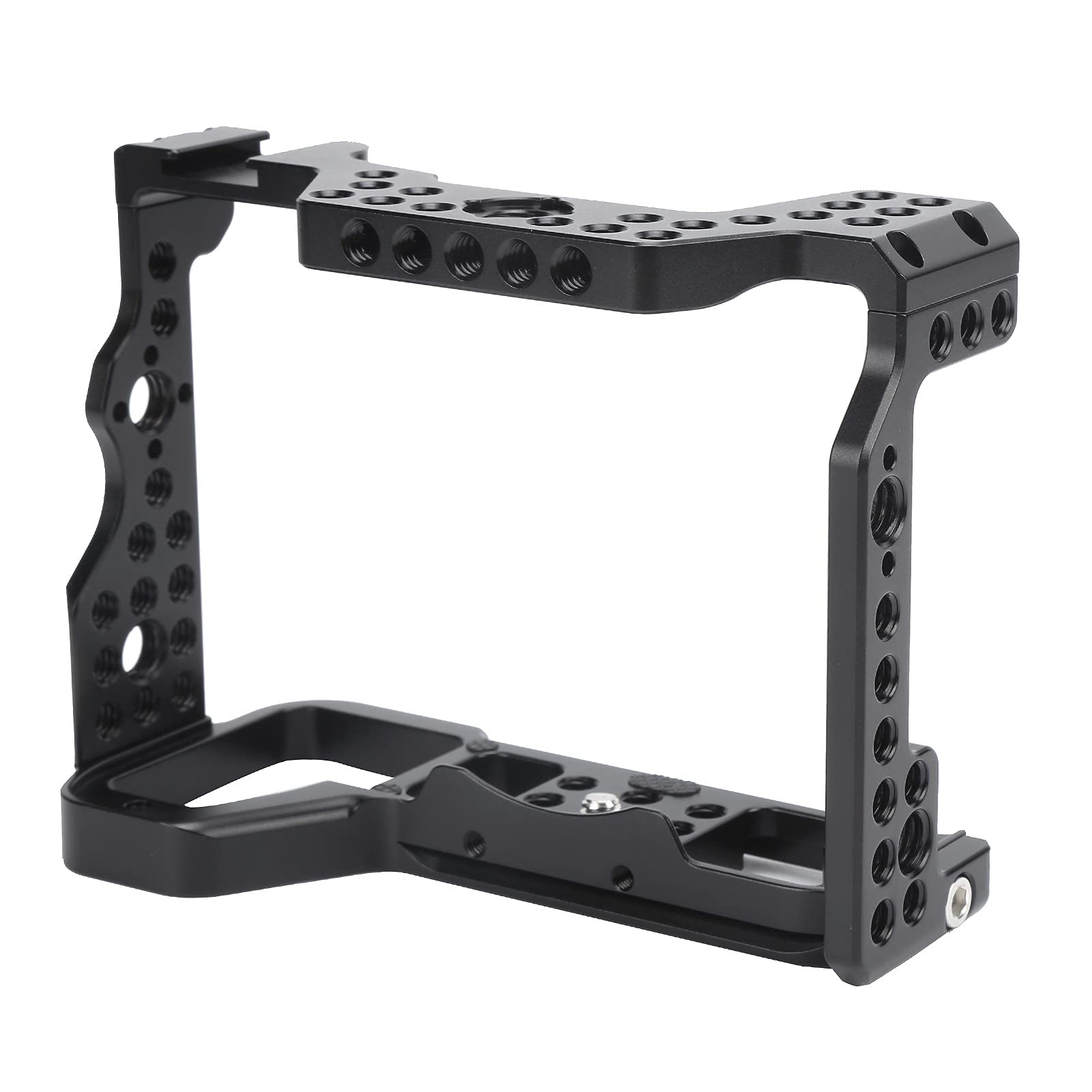 Shanrya Camera Extension Bracket - Universal Video Cage for Sony A7S3, A7III, A7RIV - Durable Aluminum Alloy with Cold Shoe Mount - Perfect for Vlogging, Filmmaking & Photography