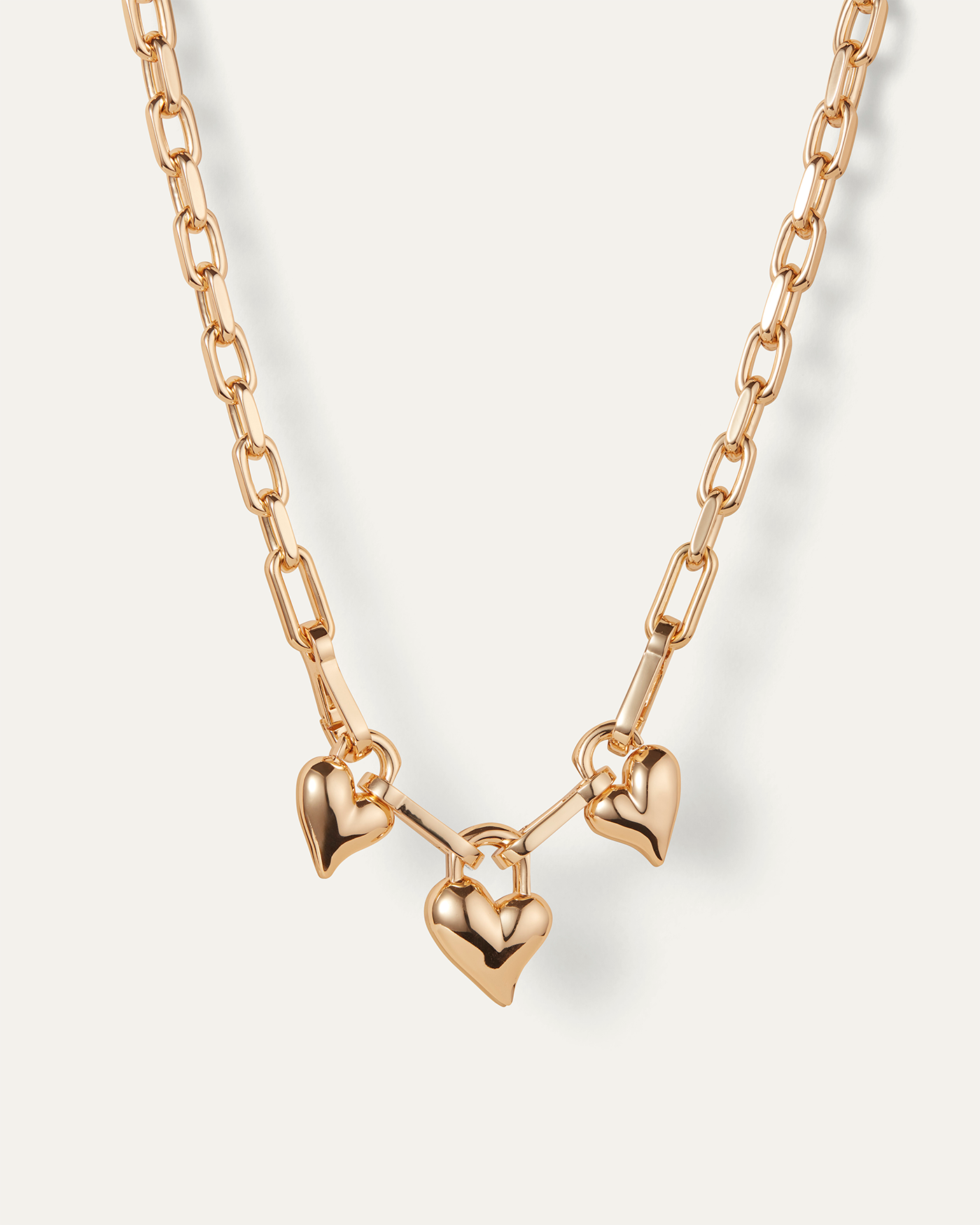 Triple Heart Pendant Necklace with Padlock - Romantic Love Jewelry Gift for Her - Perfect for Anniversaries, Valentine's Day & Date Nights