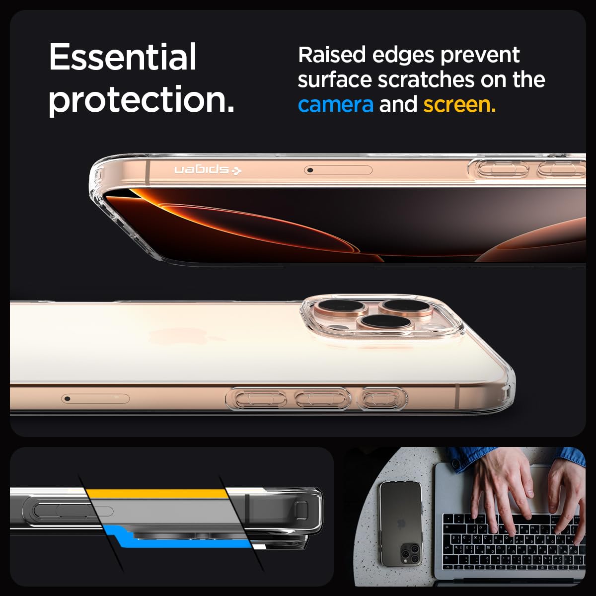 Spigen Liquid Crystal Clear Case for iPhone 16 Pro - Slim Protective Cover with Scratch Resistance | Perfect for Everyday Use, Work & Travel