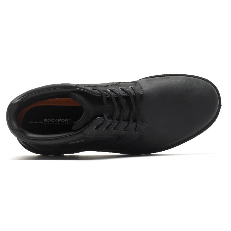 Men's Waterproof Storm Surge Plain Toe Work Boots - Slip Resistant & Comfortable for Outdoor, Hiking, and Construction Work