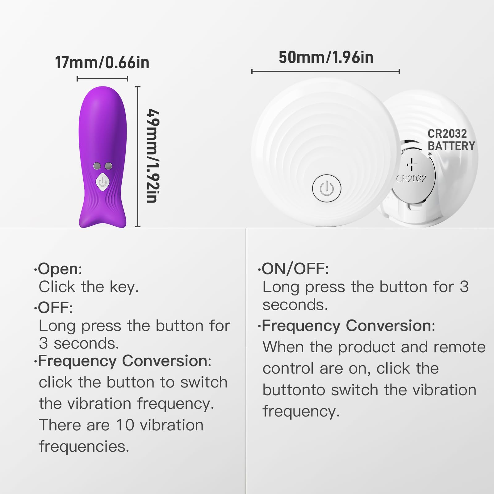 Premium Nipple Vibrators & Clitoris Clips - 10 Powerful Vibration Modes, Wireless Remote Control for Women & Couples - Purple & White - Enhance Intimacy & Foreplay in the Bedroom