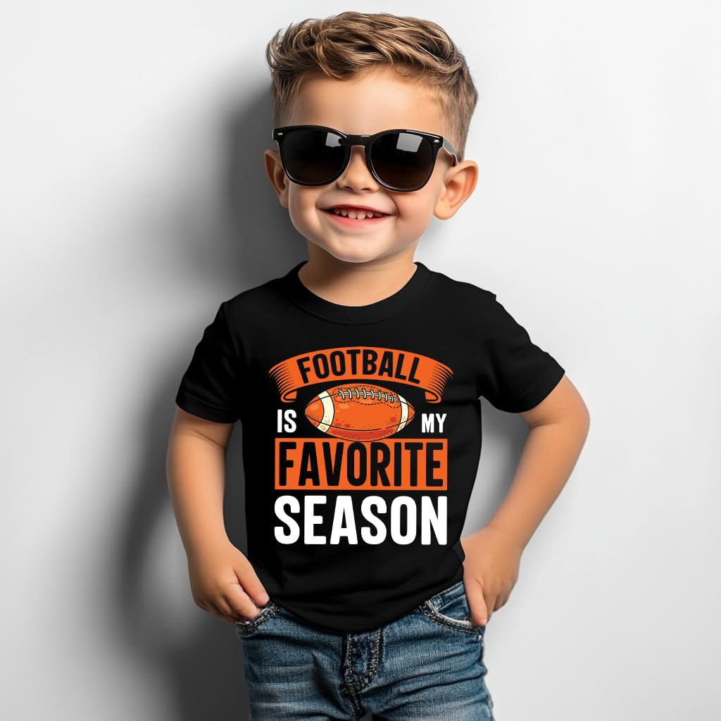 Game Day T-Shirts for Toddler Boys & Girls - Baseball & Football Themed Printed Tees (2-6T) - Perfect for Sports Events, Birthday Parties & Casual Wear