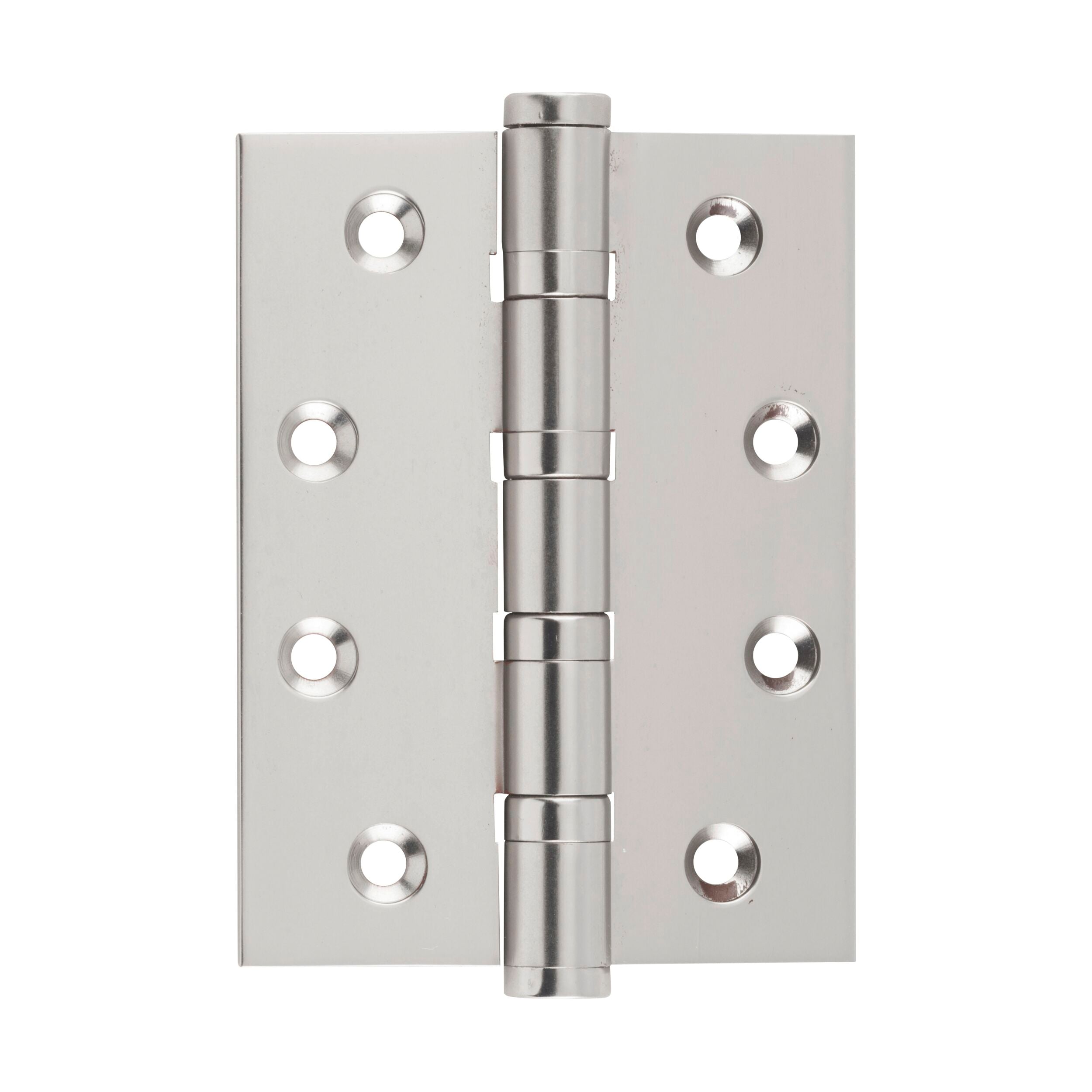 2713 Hinge Ball Bearing Satin Nickel H100xW75mm - Heavy Duty Cabinet Hinges for Kitchen Cabinets, Wardrobes & Furniture Installation