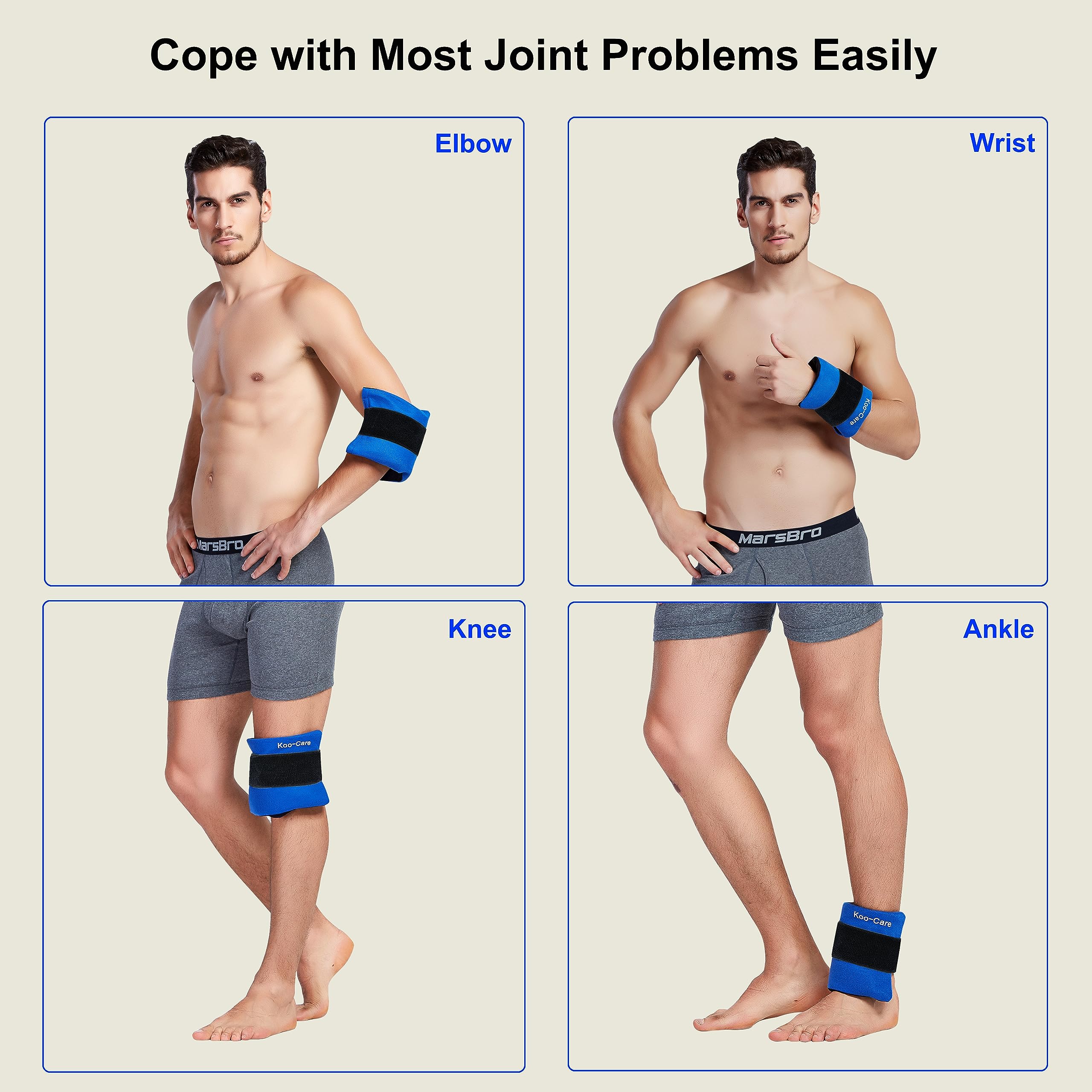 Koo-Care Reusable Hot & Cold Gel Ice Pack Wrap - Flexible 10