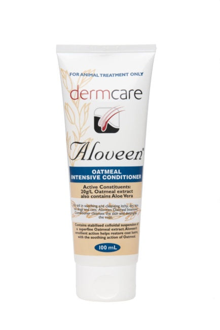 Dermcare Aloveen Oatmeal Dog Conditioner 100ml - Soothing & Moisturizing for Dry, Itchy Skin - Perfect for Bath Time & Grooming Sessions