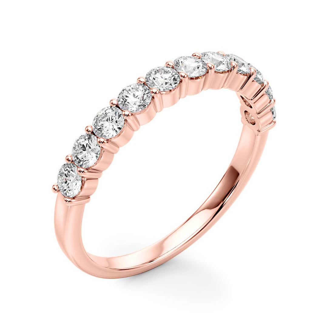 0.5 Carat Round Diamond Classic Wedding Ring - Shared Prong Setting Engagement Band for Women | Perfect for Proposals, Anniversaries & Bridal Jewelry