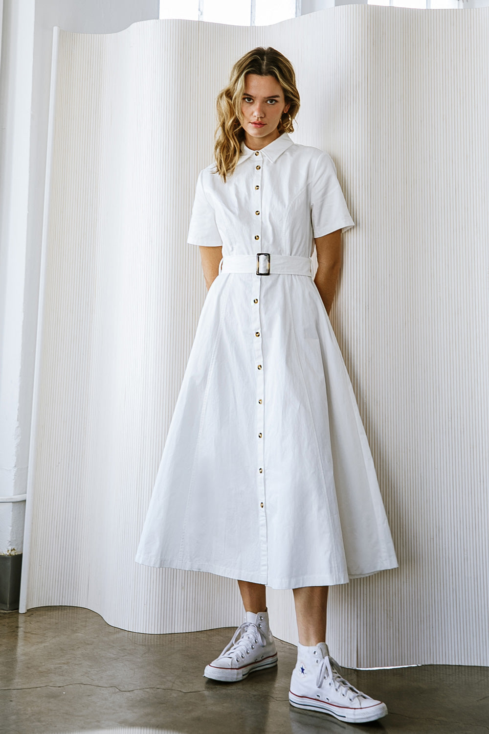 Lucky Me Button Down Dress for Women - Stylish Casual & Office Wear - Perfect for Work, Dates, and Everyday Outfits