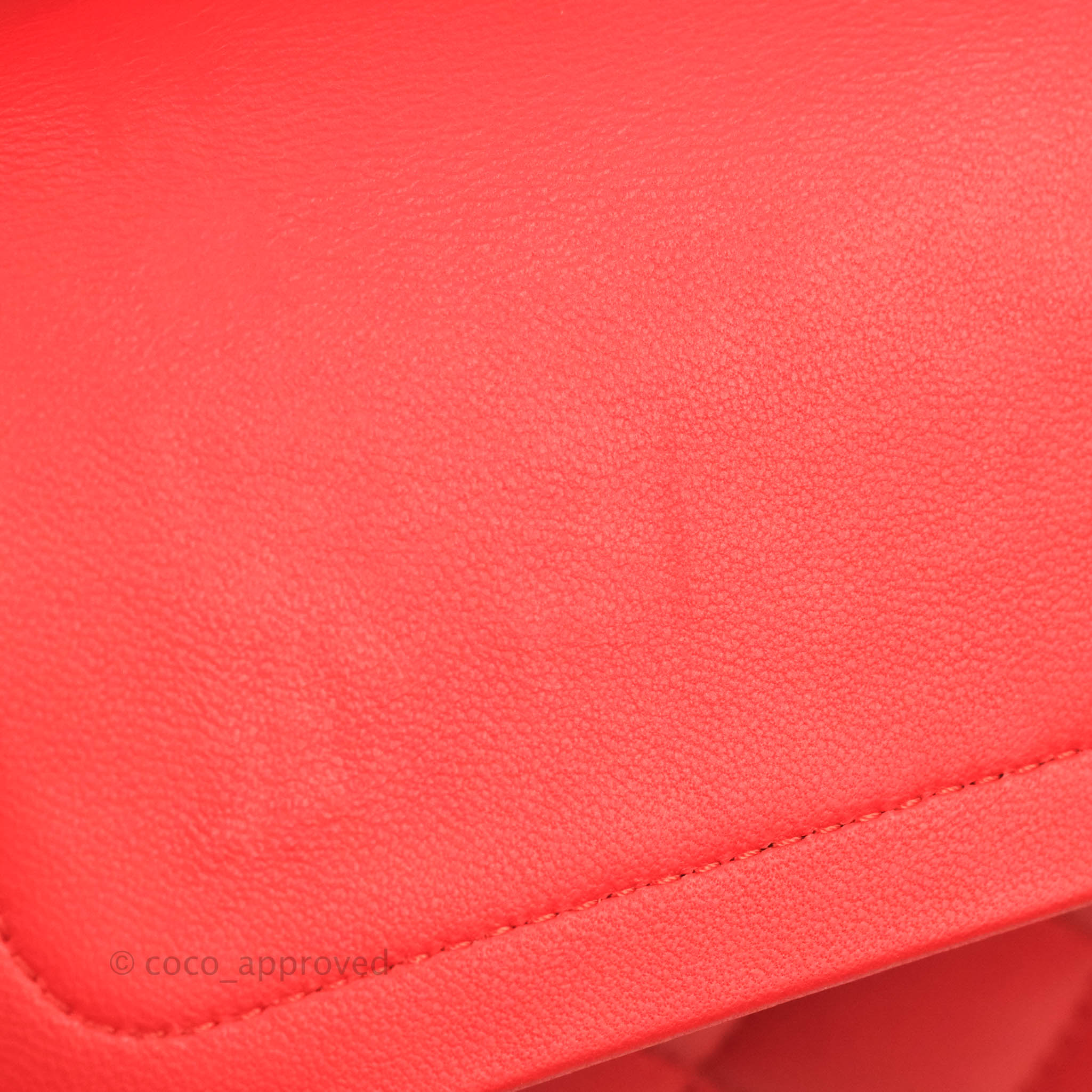 Chanel Classic Medium Double Flap Bag - Poppy Red Lambskin Leather with Silver Hardware | Luxury Designer Handbag for Women, Perfect for Date Night & Special Occasions