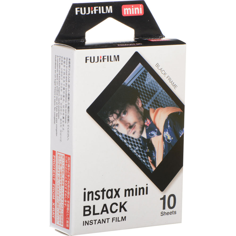 Fujifilm Instax Mini Instant Film - Black Frame (10 Exposures) | Compatible with Instax Mini Cameras | Perfect for Parties, Travel & DIY Scrapbooking