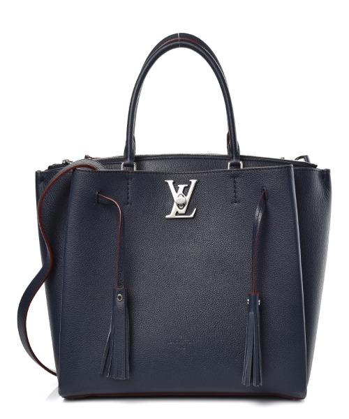 Authentic LV Lockme To Handbag - Luxury Leather Tote Bag in Marine Rouge | Perfect for Work, Travel & Everyday Elegance
