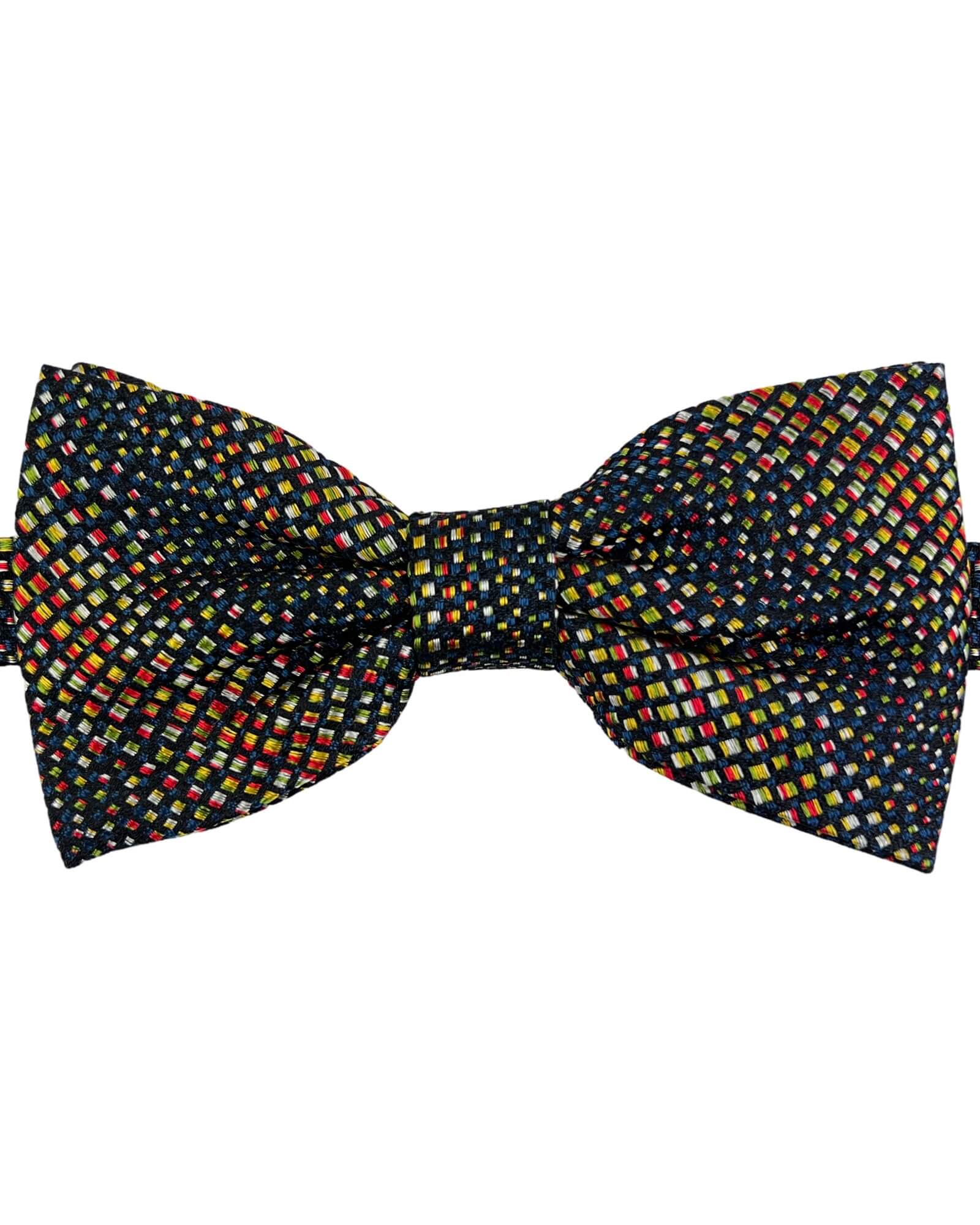 DÉCLIC Schio Pattern Bow Tie for Men - Stylish & Elegant Pre-Tied Neckwear for Weddings, Parties & Formal Events - Assorted Colors & Designs
