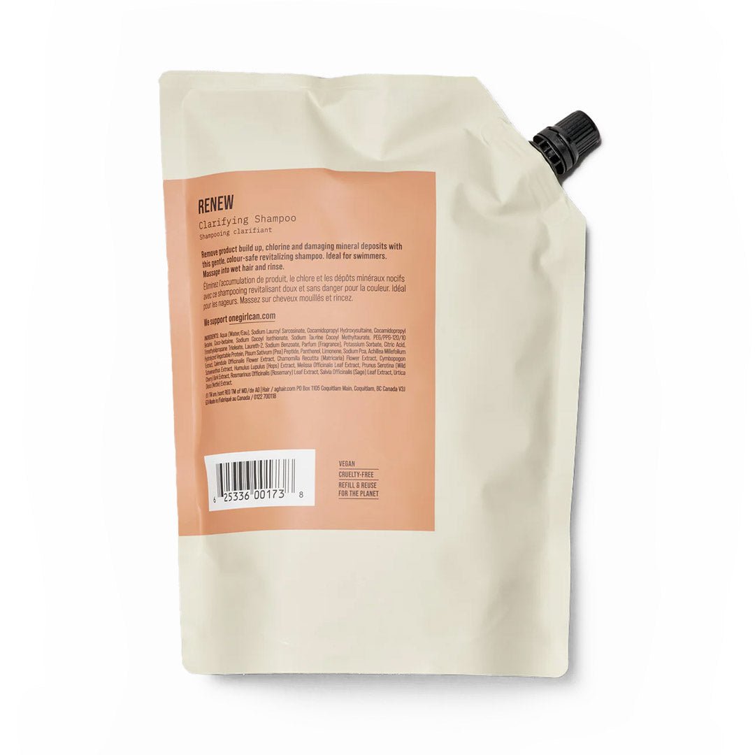 AG Care Renew Clarifying Shampoo 1L - Deep Cleansing & Scalp Detox for Color-Treated Hair - Perfect for Daily Use & Post-Salon Care