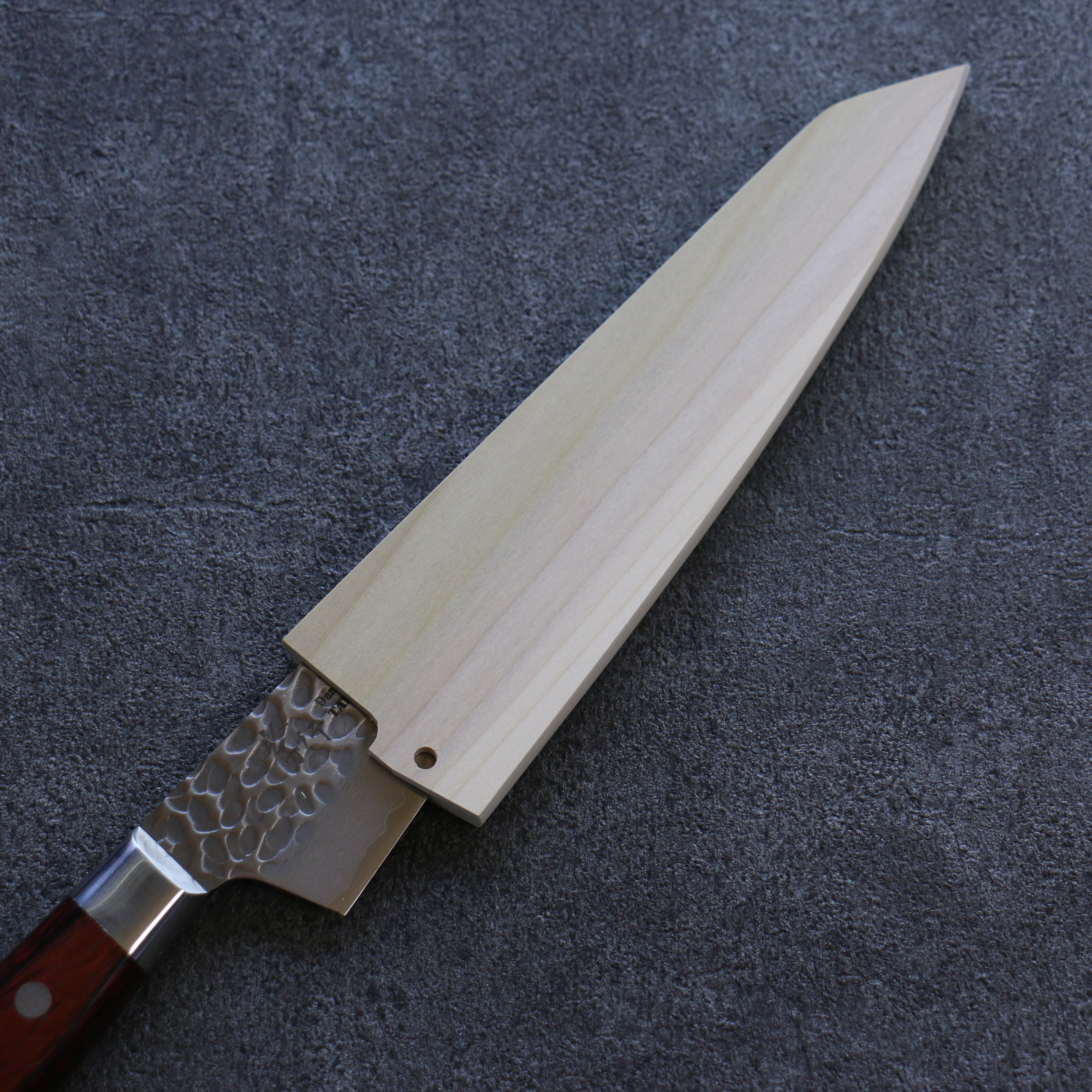 Premium Magnolia Sheath for 150mm Honesuki Boning Knife - Wooden Pin Protection - Perfect for Kitchen, Butchering & Meat Preparation