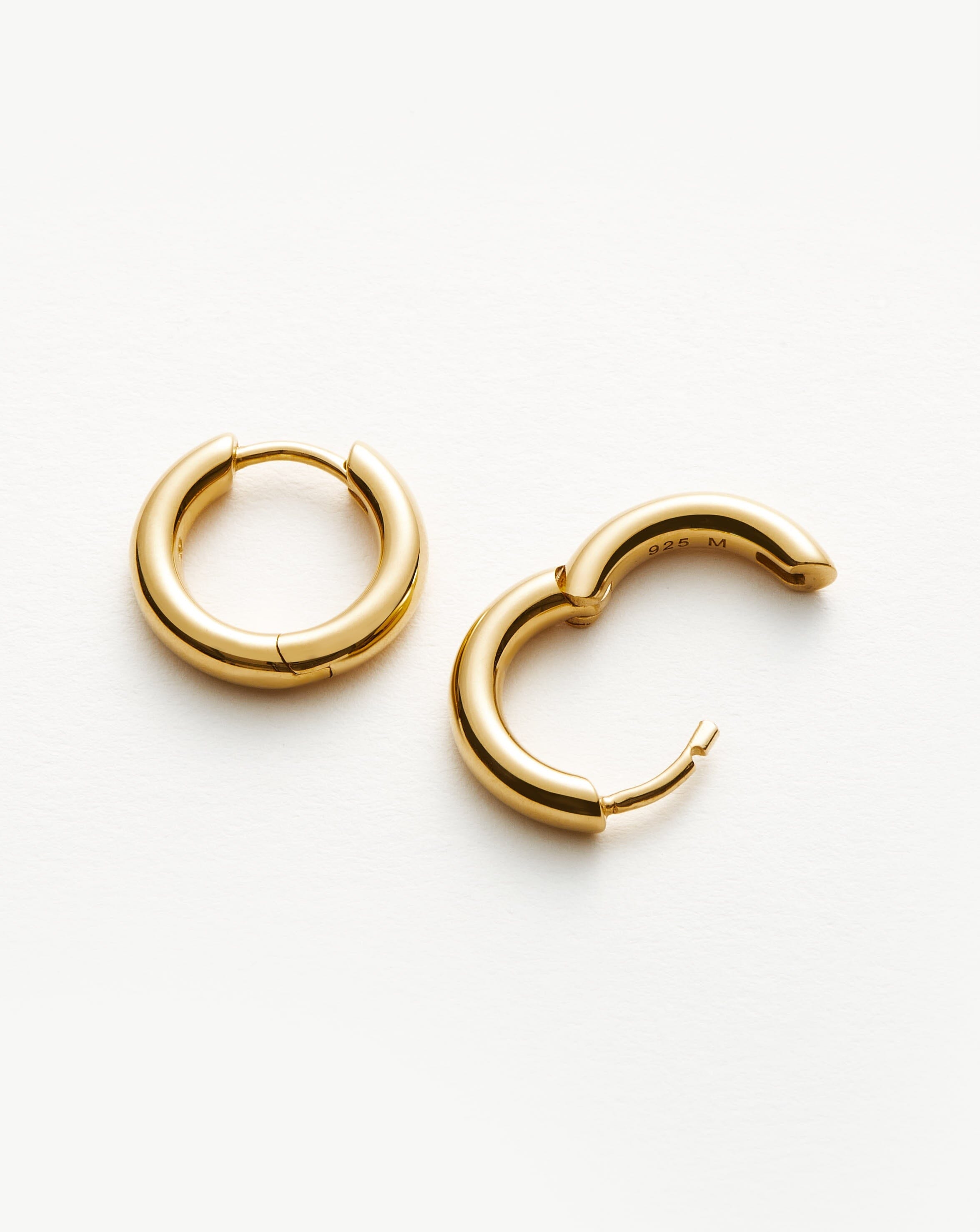 Classic Tunnel Mini Hoop Earrings - 18k Gold Plated Dainty Earrings for Women | Everyday Wear, Party & Gift Giving