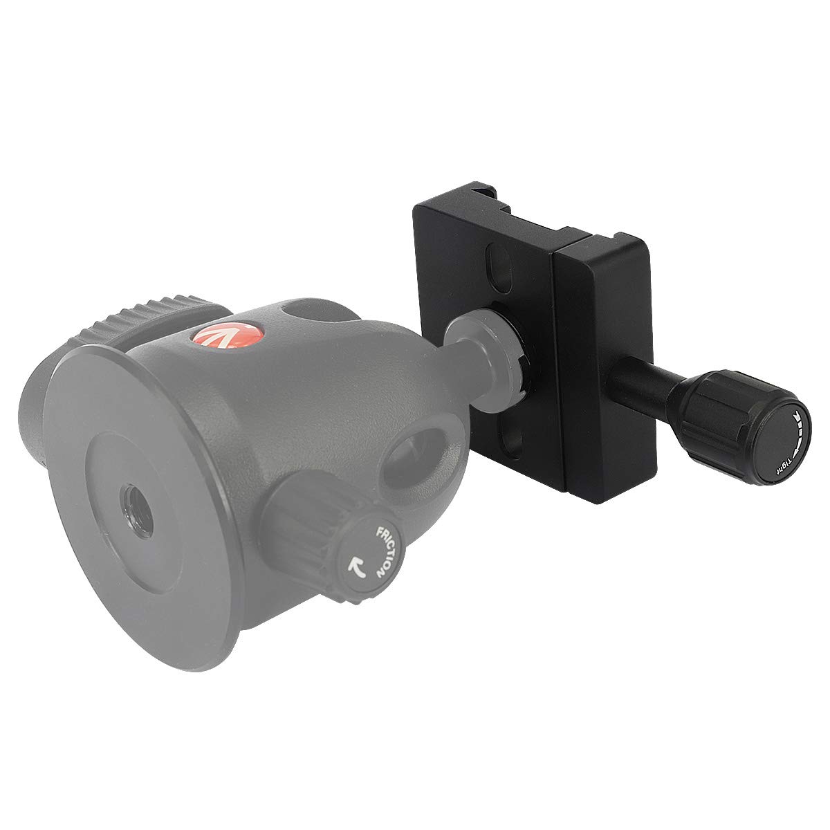 Haoge Combo Boss Adapter Converter - 50mm Arca Swiss Compatible Quick Release Clamp for Manfrotto Tripod Ball Head Replacement | Perfect for DSLR Cameras, Video Shooting & Outdoor Photography