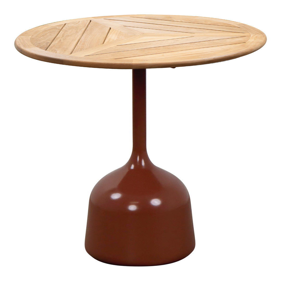 Round Coffee Table with Glossy Finish - Small Modern Accent Table for Living Room, Bedroom, or Office