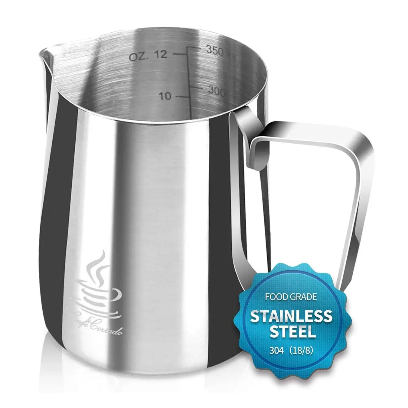 Premium Stainless Steel Milk Frothing Pitcher for Espresso & Latte Art - Barista-Grade 12oz/16oz with Measurement Markings - Perfect for Home Coffee Makers & Professional Cafes