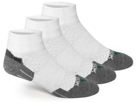 CX3 Quarter White Socks - 3 Pair Pack - Comfortable Athletic Socks for Men & Women - Perfect for Running, Gym & Casual Wear