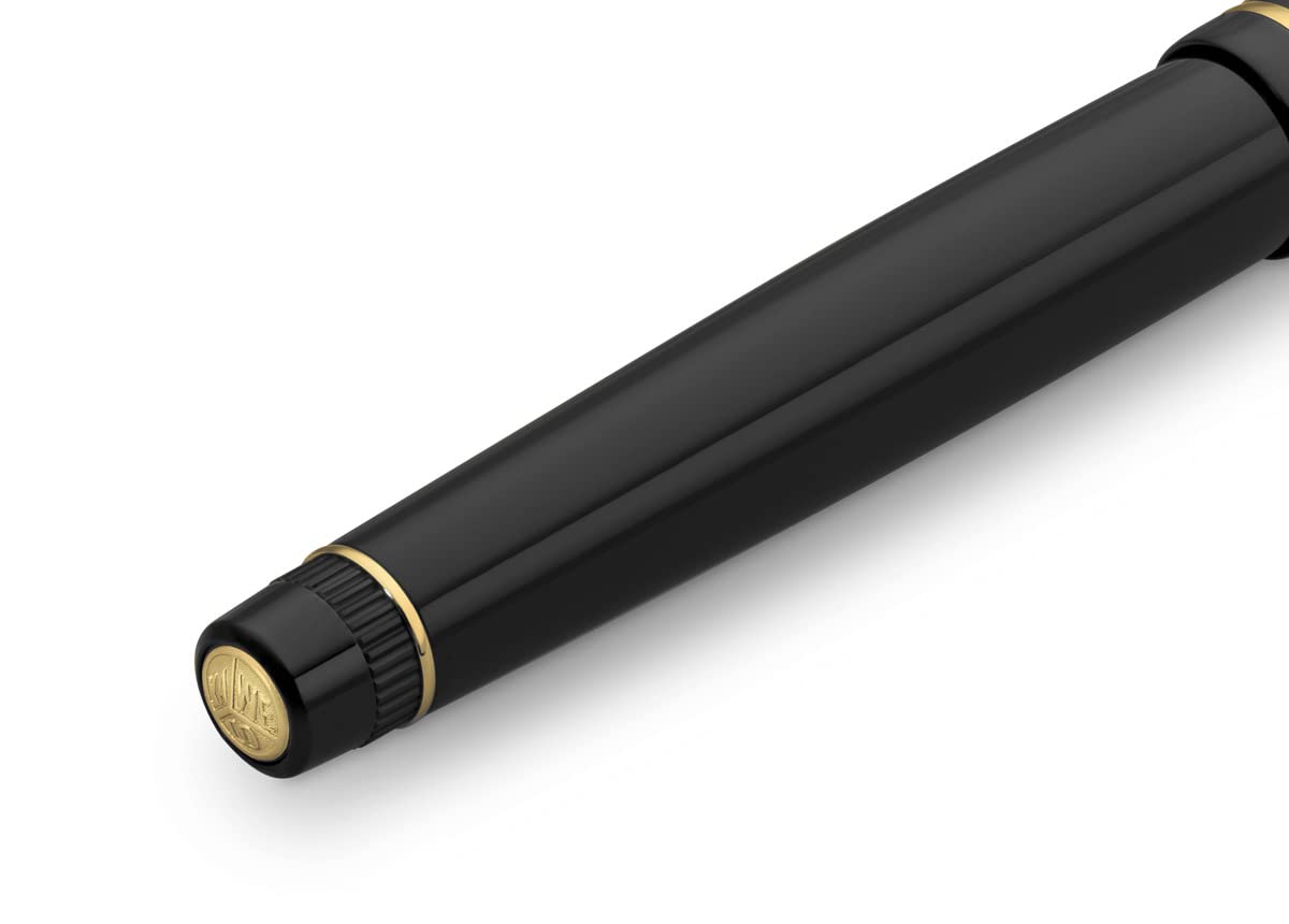 KAWECO DIA2FPG Fountain Pen - Medium Nib Gold Trim Writing Instrument for Calligraphy, Journaling & Office Use