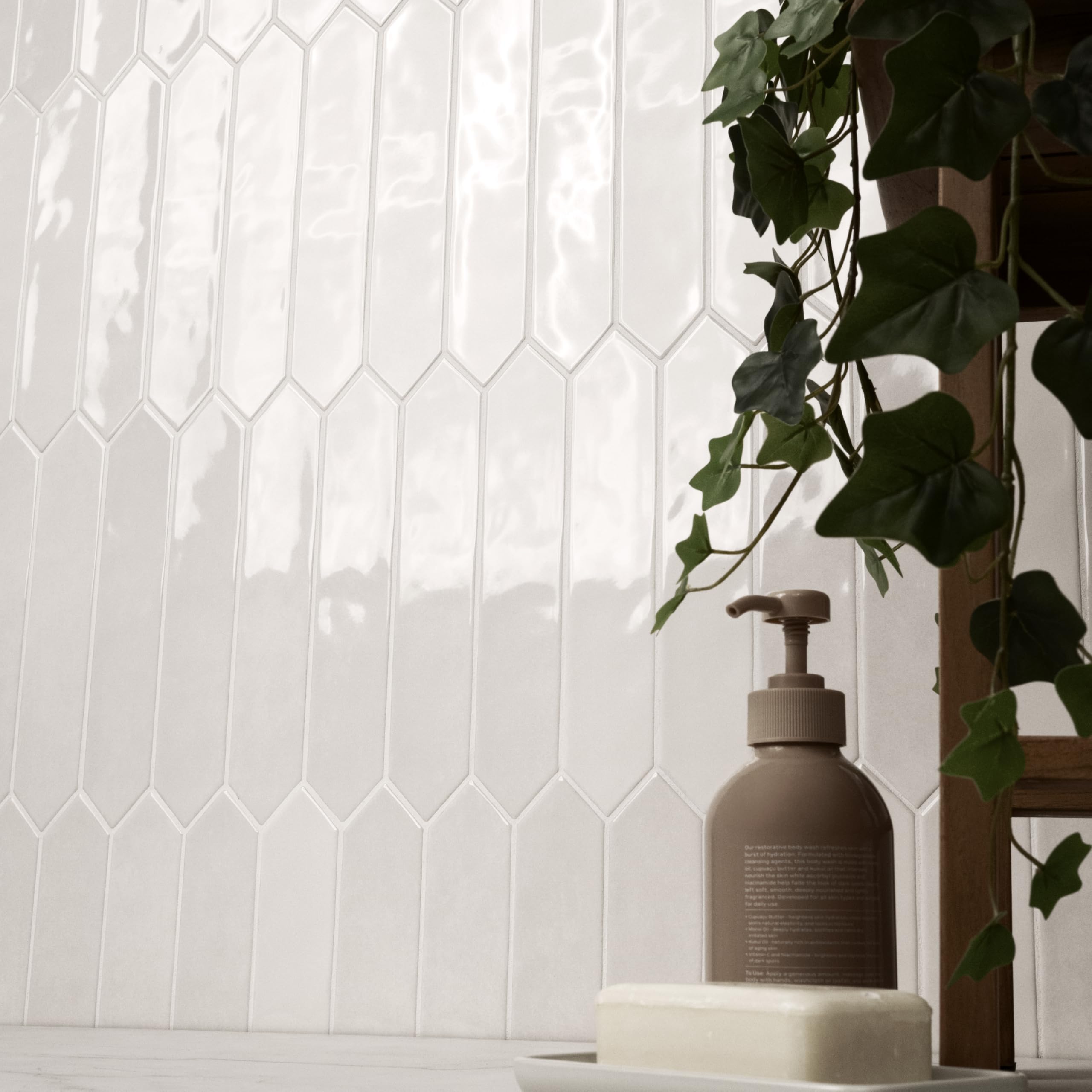 MSI Renzo Dove 2.5x13 Inch Glossy Ceramic Subway Tile - Waterproof Wall Tile for Bathroom, Kitchen Backsplash, Shower, and Accent Wall | Perfect for Modern Home Decor, Spa-Like Bathrooms & Stylish Kitchen Designs