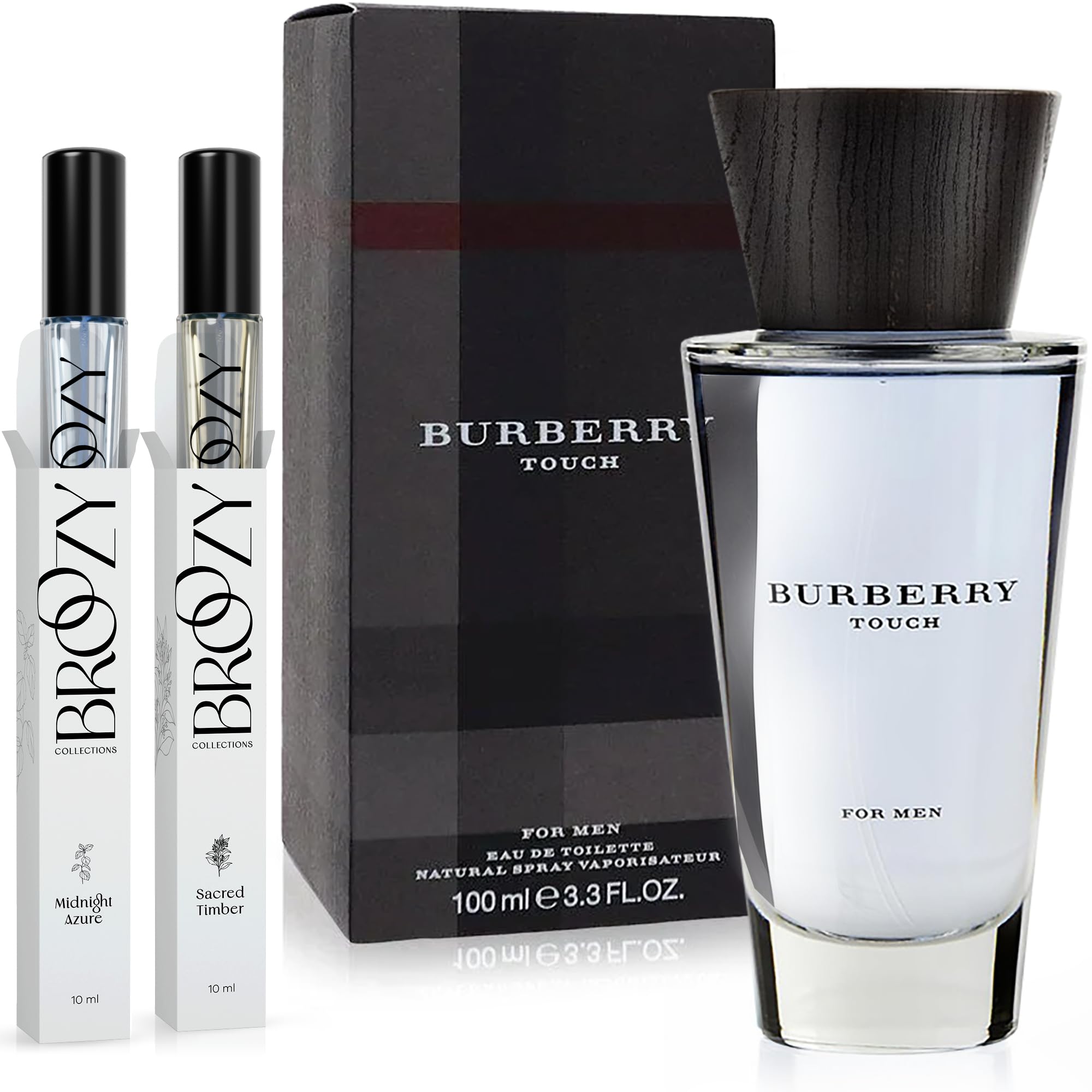 Premium Men's Cologne Gift Set - Burberry Touch Eau de Toilette (100ml) + 2 Travel-Size Fragrance Samples (10ml) | Luxury Scent Collection for Men | Perfect for Gifting, Travel & Everyday Wear