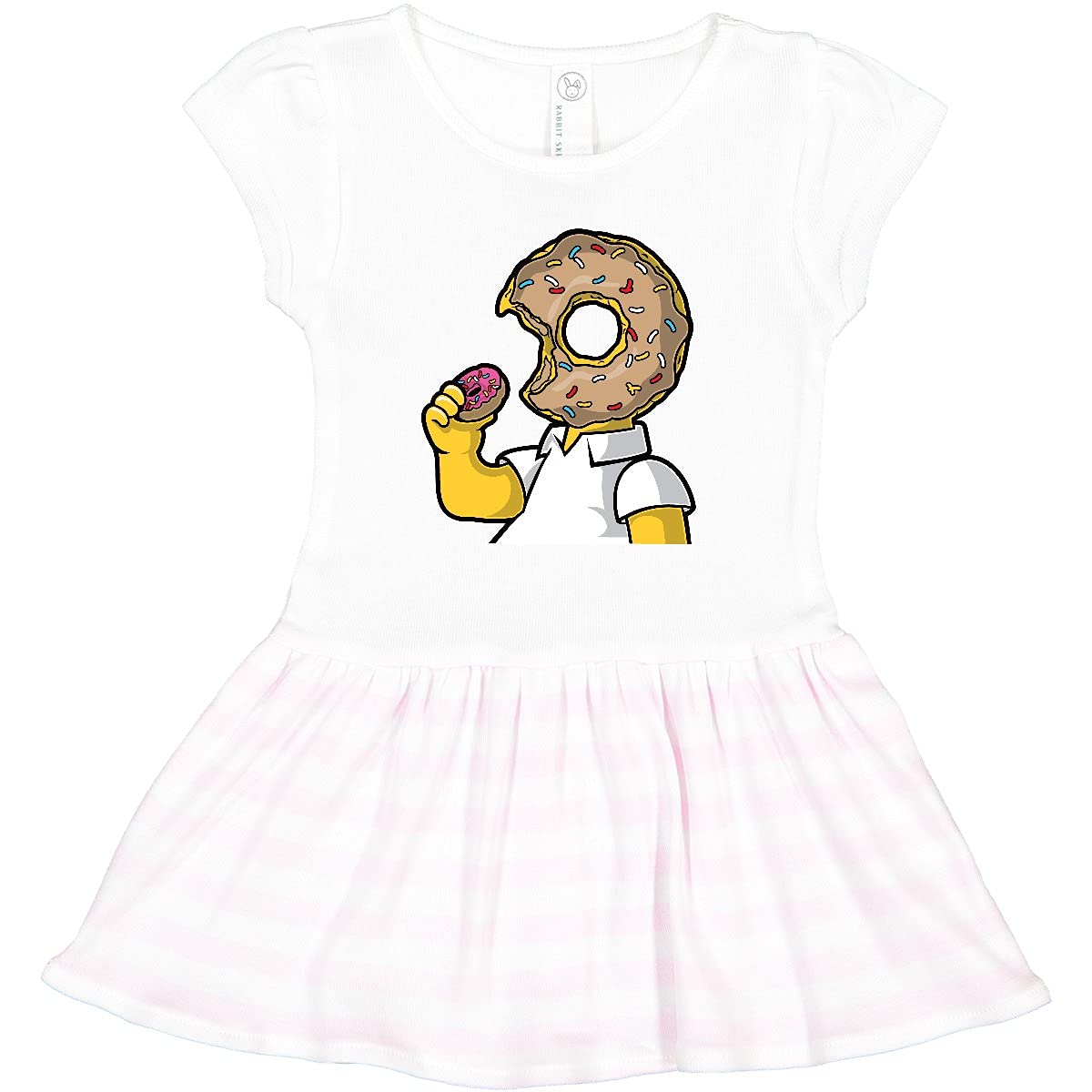 Inktastic I Like Donuts Toddler Dress - Cute Donut Print Cotton Dress for Baby Girls 1-3 Years | Perfect for Birthday Parties, Playdates & Casual Outings