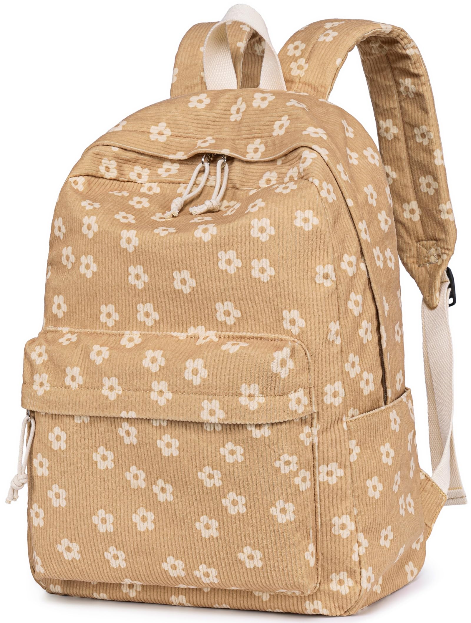 Bluboon Cute Corduroy Backpack for School - Lightweight Laptop Bookbag for Teen Girls & Women, Durable Kids Backpack for College, Work & Travel | Perfect Gift for Students & Professionals
