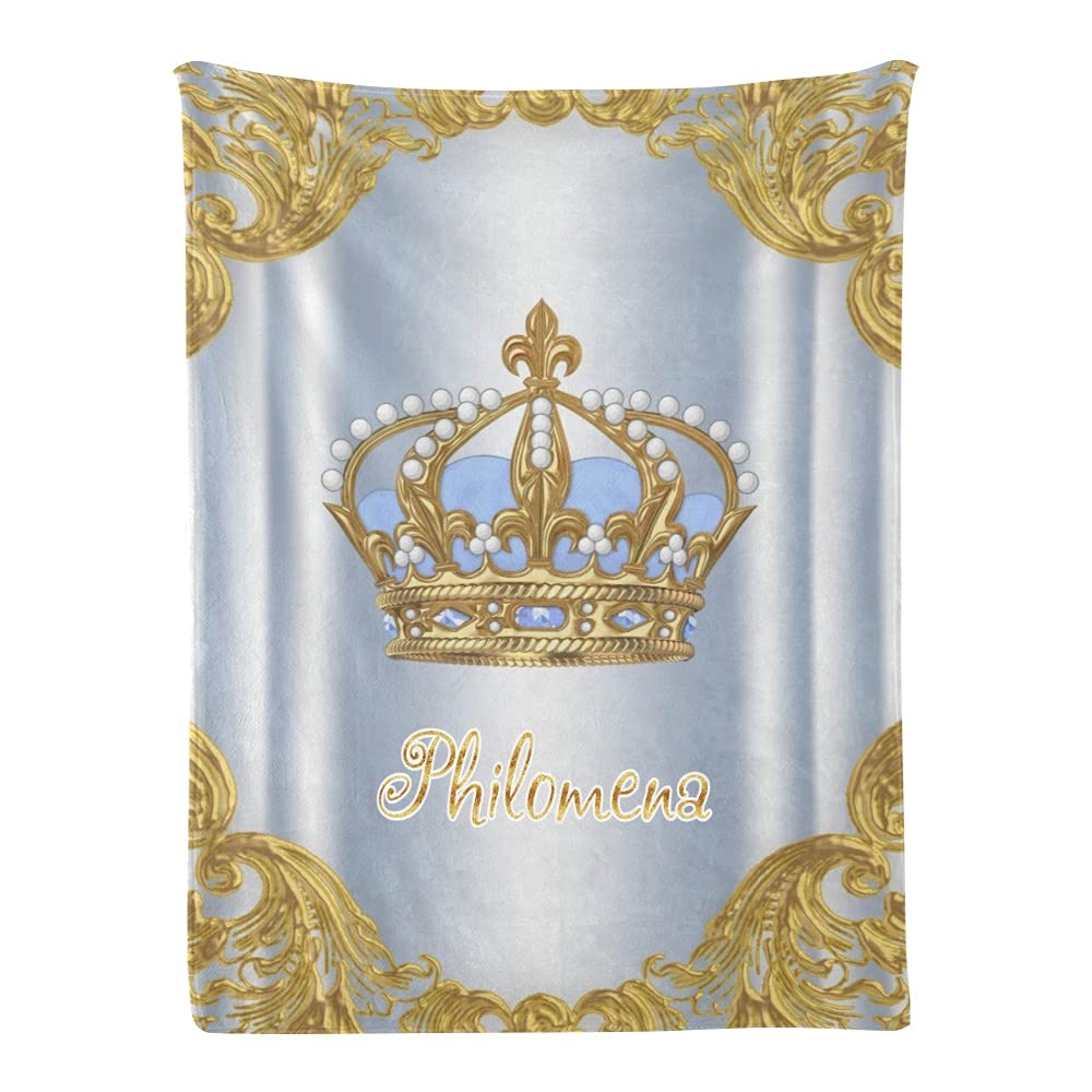 Custom Baby Blanket with Name - Personalized Golden Fleece Nursery Throw for Boys & Girls (30x40 Inch) - Perfect for Birthdays, Baby Showers & Nursery Decor