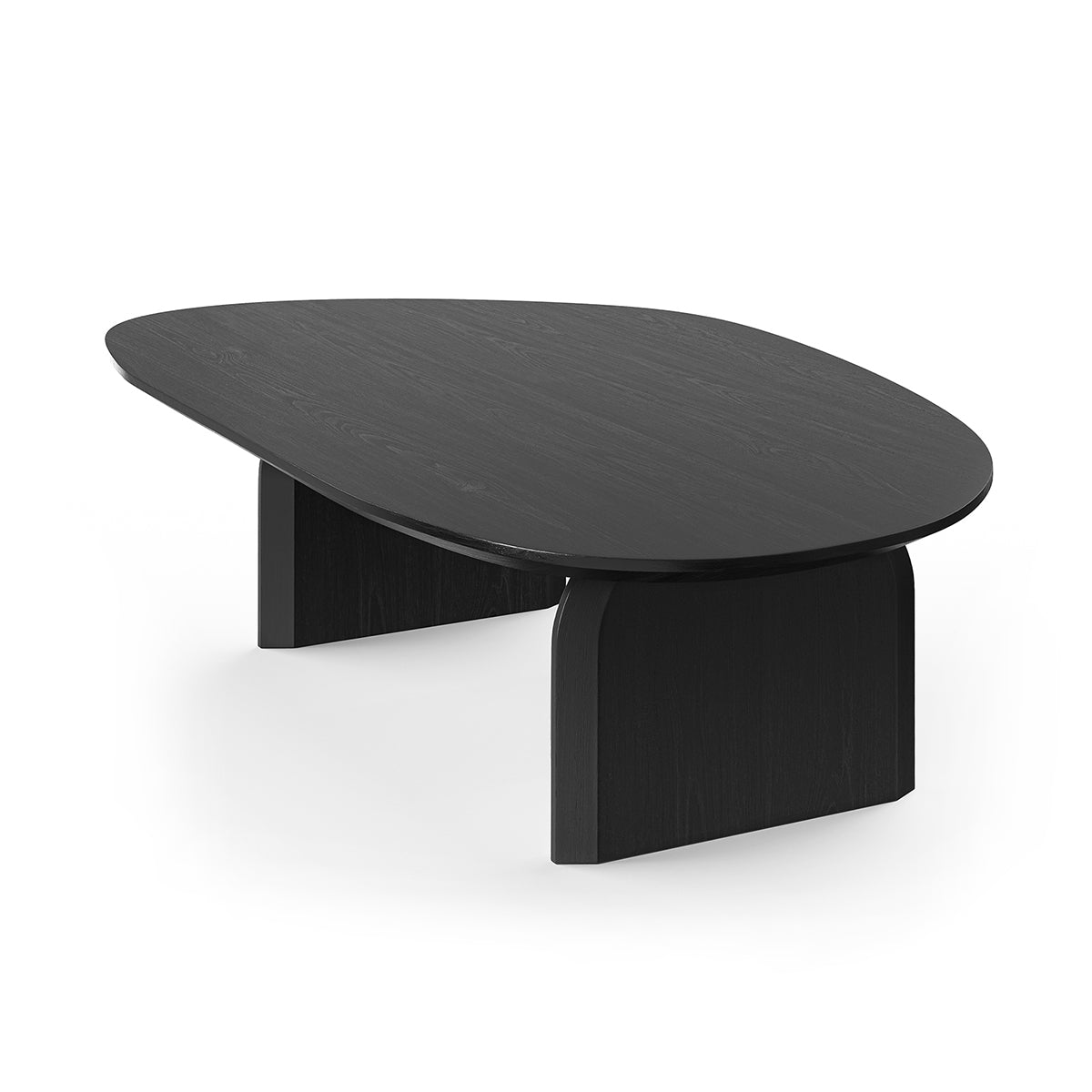 Stylish Oval Oak Coffee Table - Solid Wood Modern Living Room Furniture for Home Decor & Relaxation