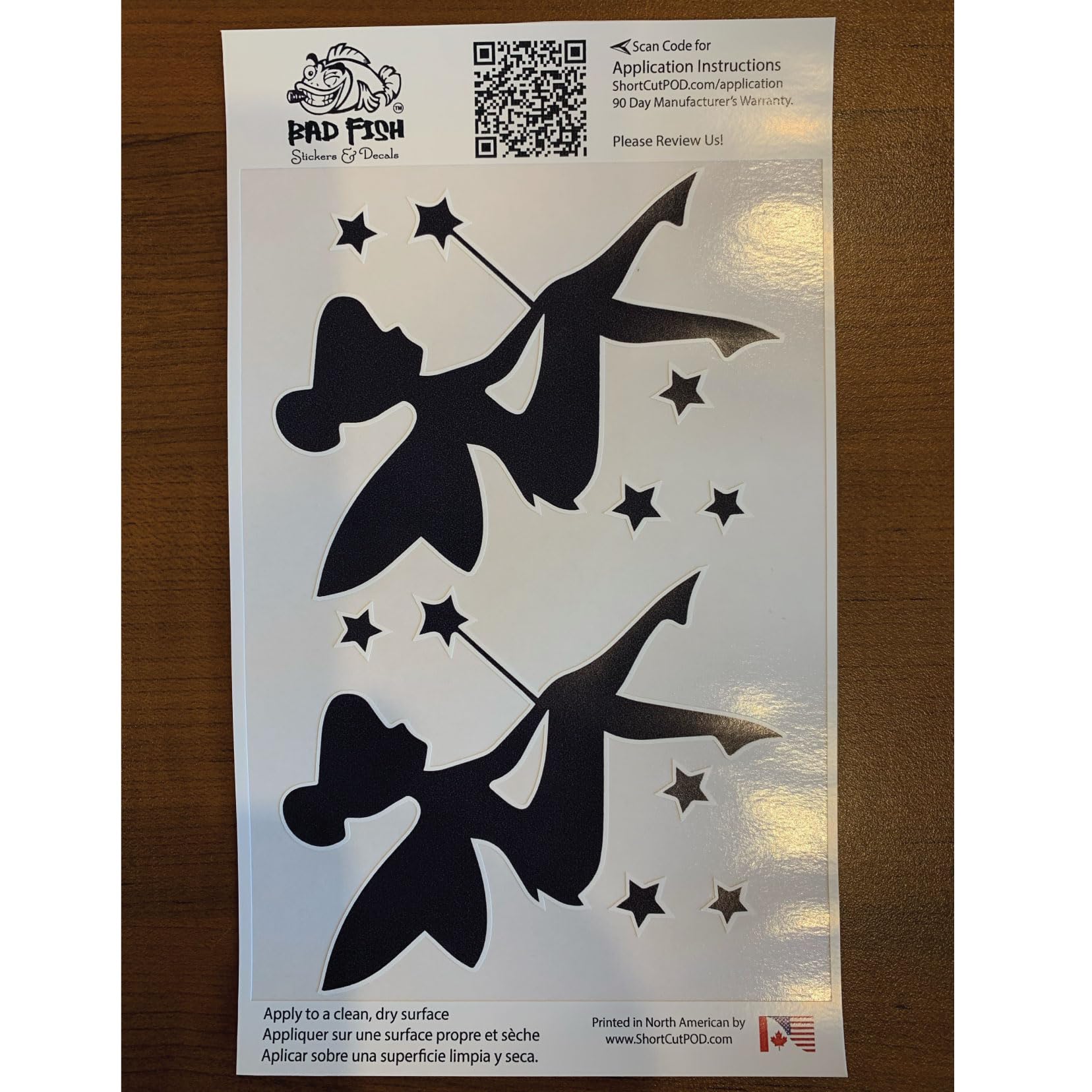 Bad Fish Custom Tinkerbell Fairy Vinyl Decals - Light Switch Covers, Wall Outlets & Home Decor Stickers for Bedroom, Nursery, Vehicle & Computer | DIY Wall Art & Home Improvement