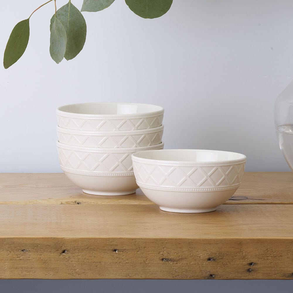 Napa Countryside Set of 4 Fruit Bowls - Elegant Ceramic Serving Bowls for Fruits, Snacks & Home Decor | Perfect for Kitchen, Dining Table & Party Serving