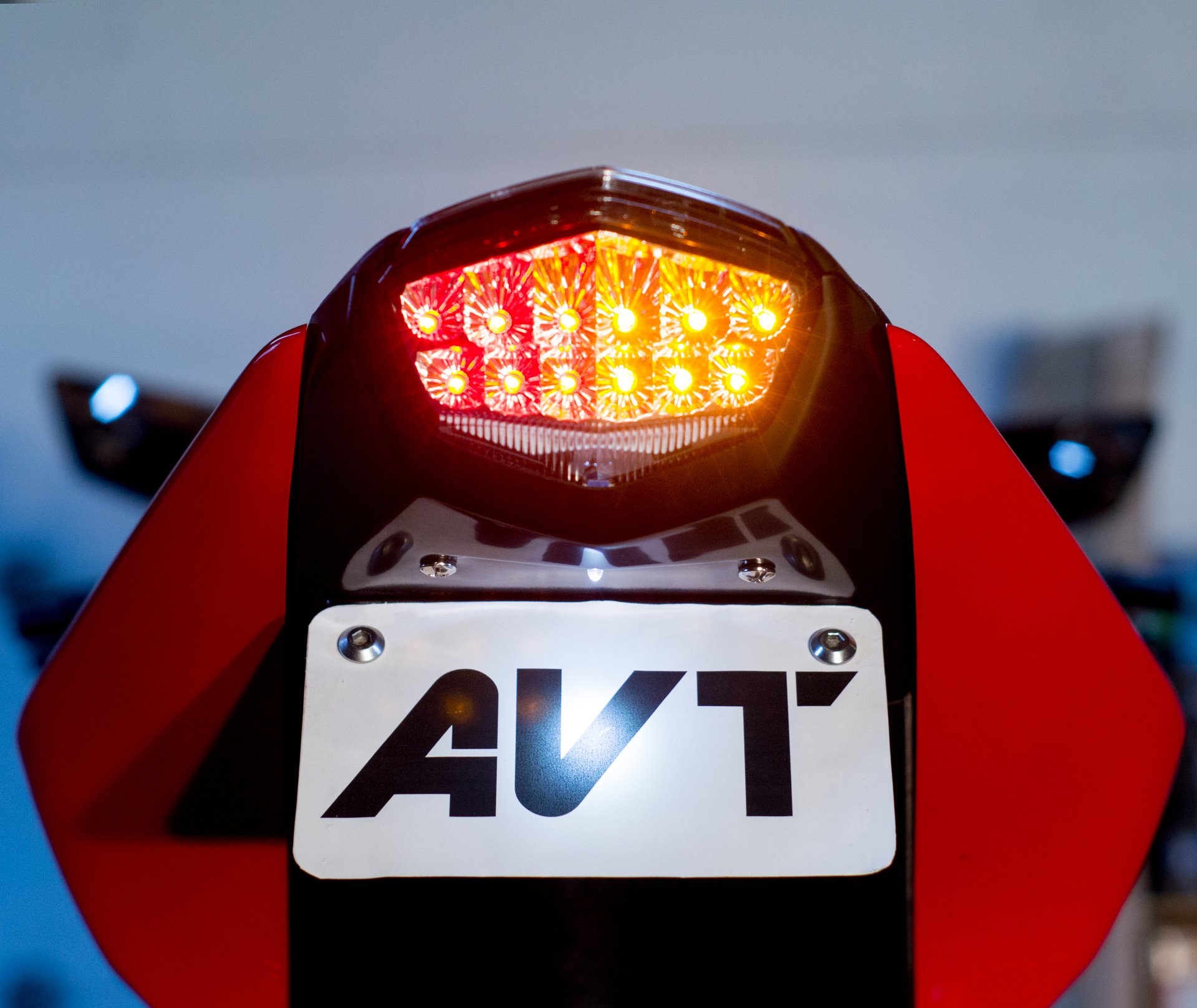 AVT Ninja 250 Fender Eliminator Kit for Kawasaki 2008-2012 Models - Clear/Smoke Integrated LED Tail Light | Motorcycle Rear Fender Delete & Customization Upgrade for Sport Bikes