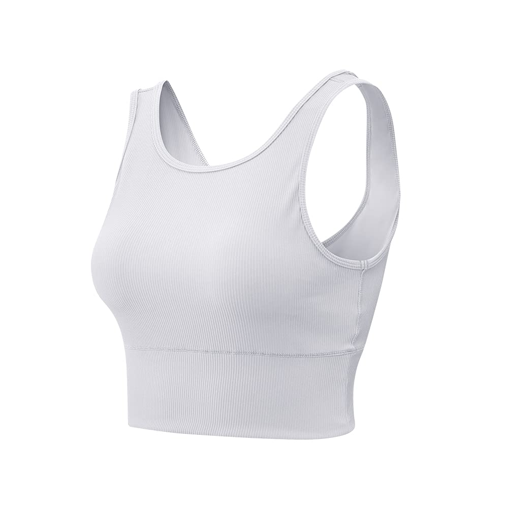 Women's Reversible Ribbed Workout Crop Tank Top - Sleeveless Yoga Shirt for Summer Fitness & Gym - Perfect for Yoga, Running, and Casual Wear