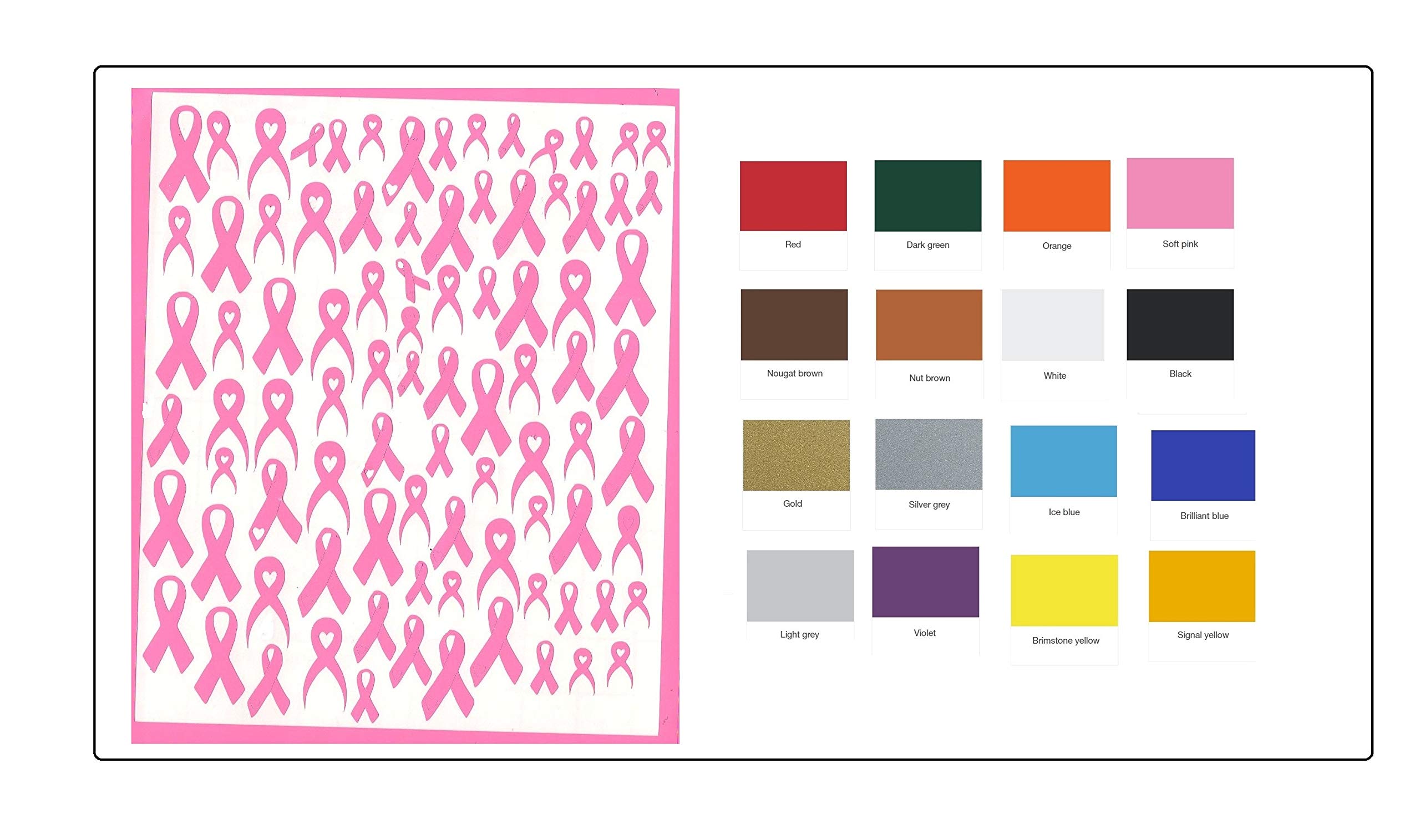 Breast Cancer Awareness Ribbon Nail Stickers - Pink Ribbon Nail Decals for Women - Perfect for Fundraisers, Support Events & DIY Nail Art