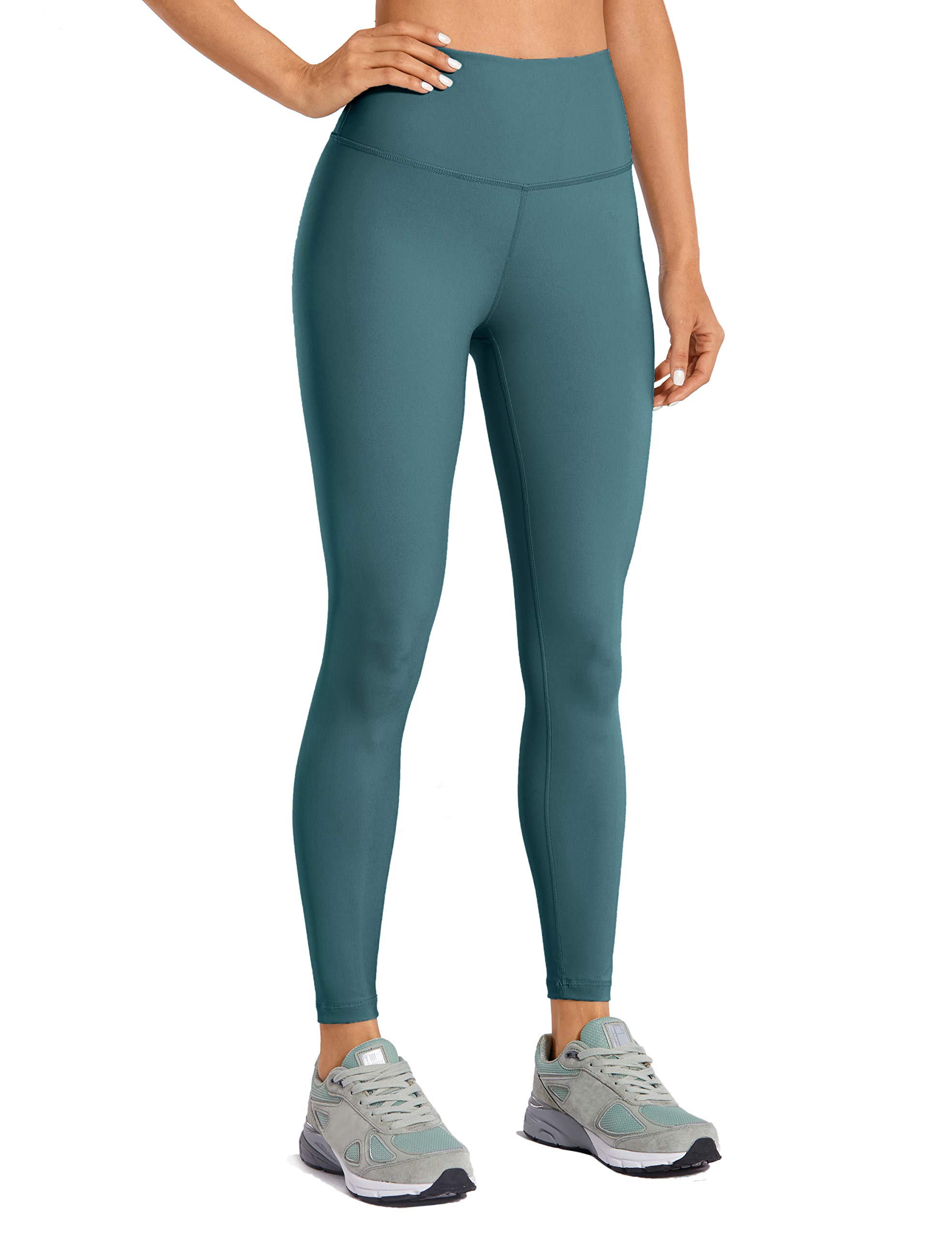 CRZ YOGA Women's High Waisted Compression Leggings - 25 Inch Tummy Control Workout Pants for Yoga, Running & Gym | Thick & Supportive Activewear